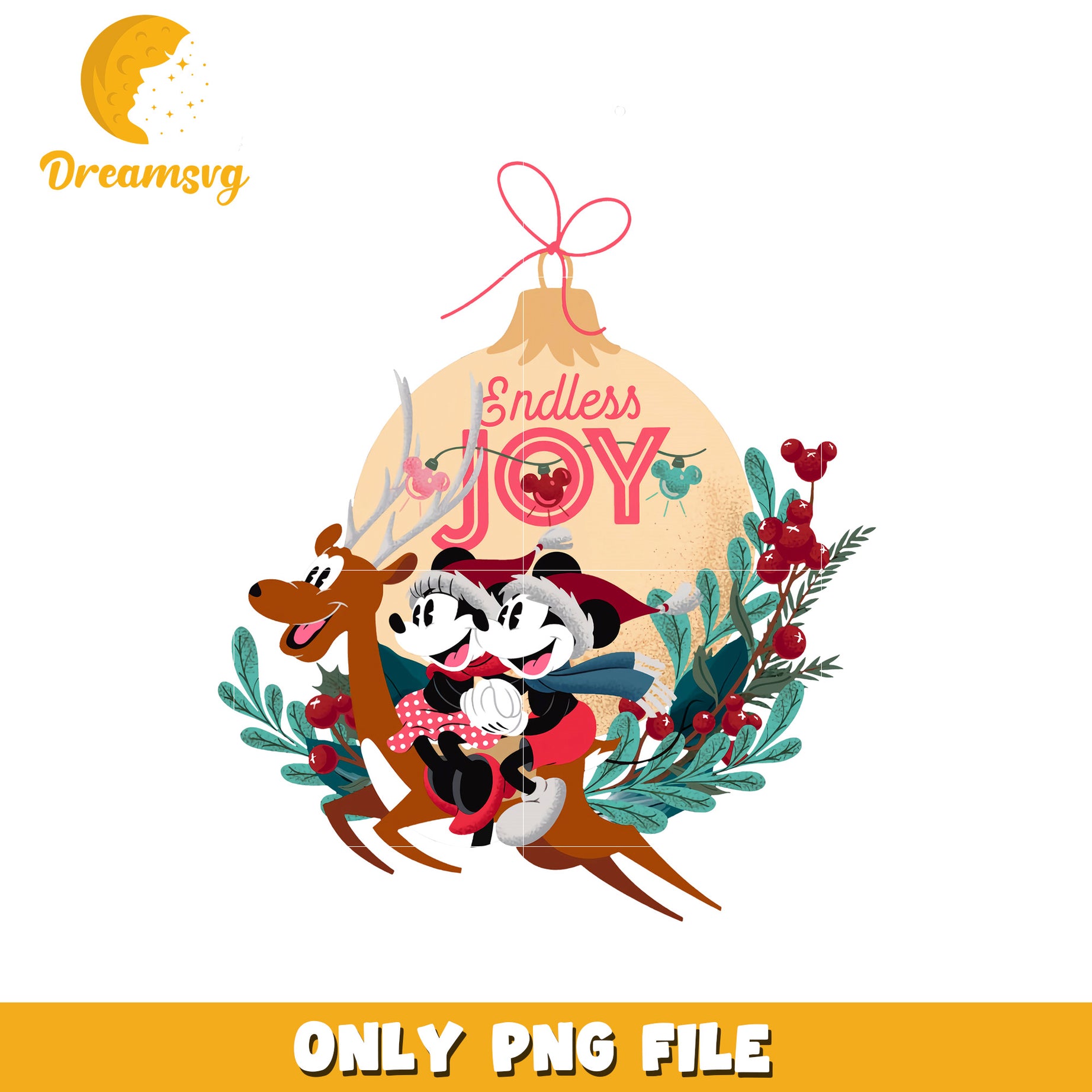 Endless joy png, disney celebration png, christmas dream png