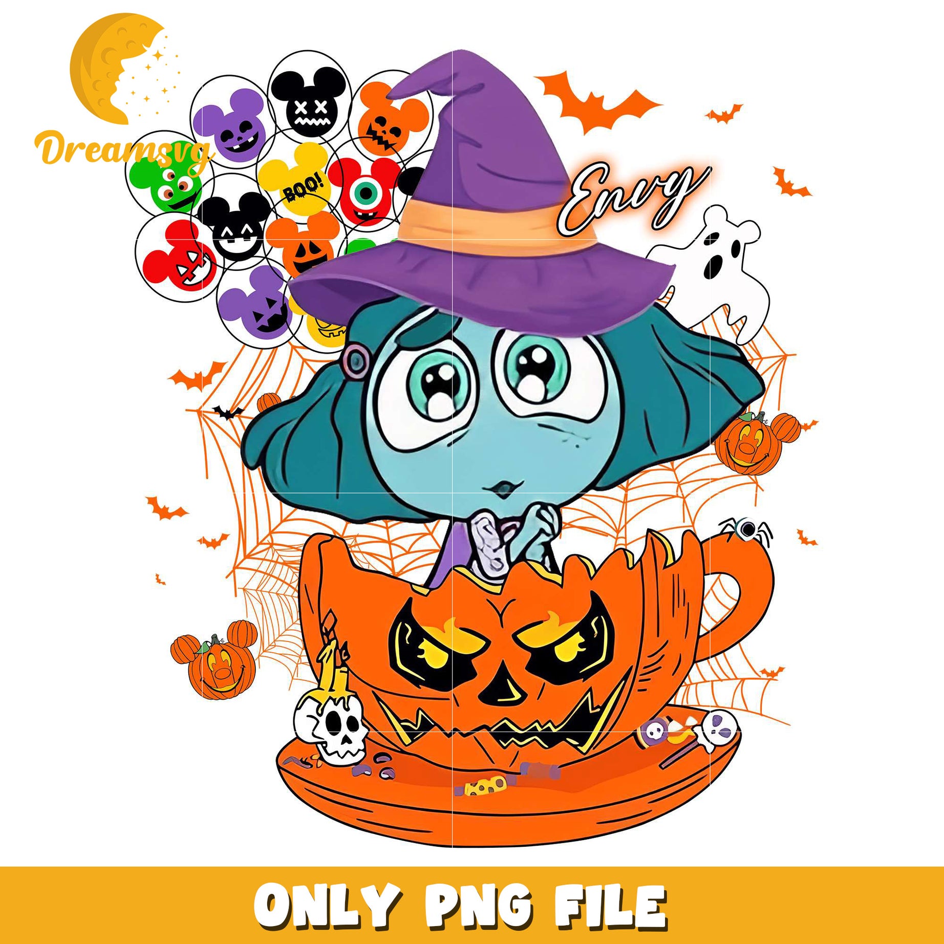 Envy Inside Out Halloween png, halloween design png, halloween time png