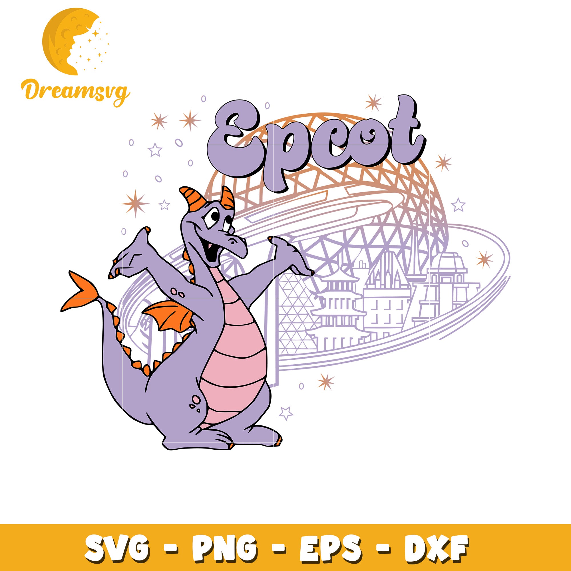 Epcot Dragon SVG Cut File