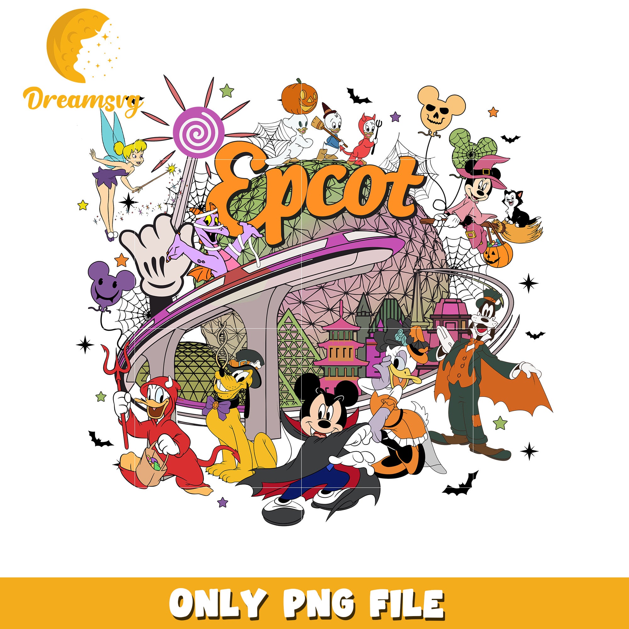 Epcot disney halloween png, halloween cartoon png, halloween characters png