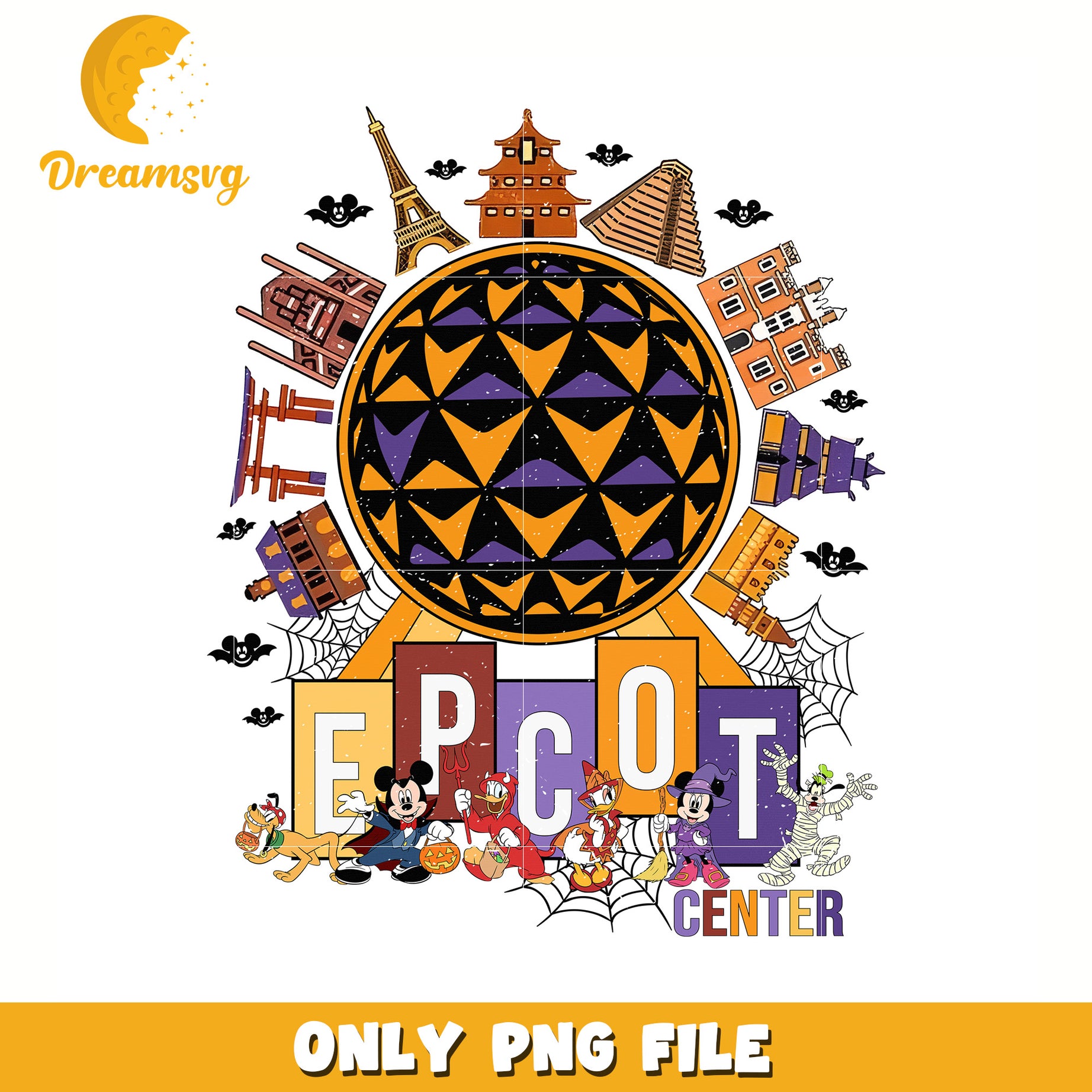 Epcot halloween png, halloween candy png, spooky halloween png