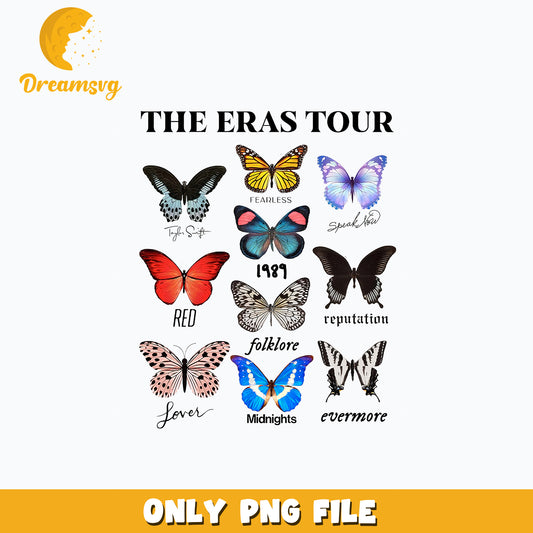 Eras tour banner aesthetic png, the eras tour 2023 png, eras list song png