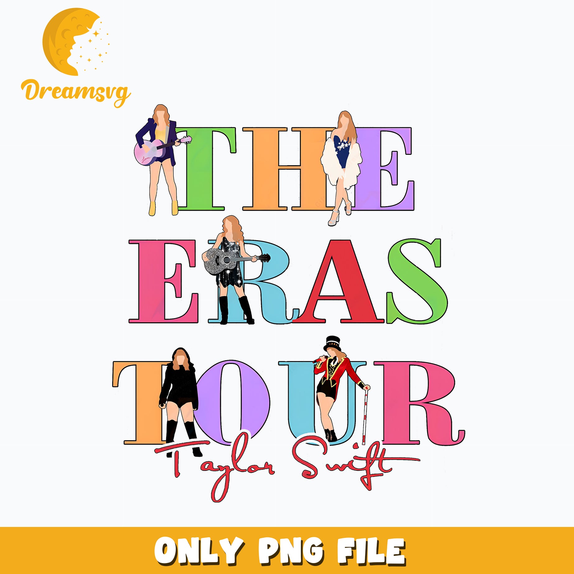 Eras tour graphic png, the eras tour 2023 png, eras list song png