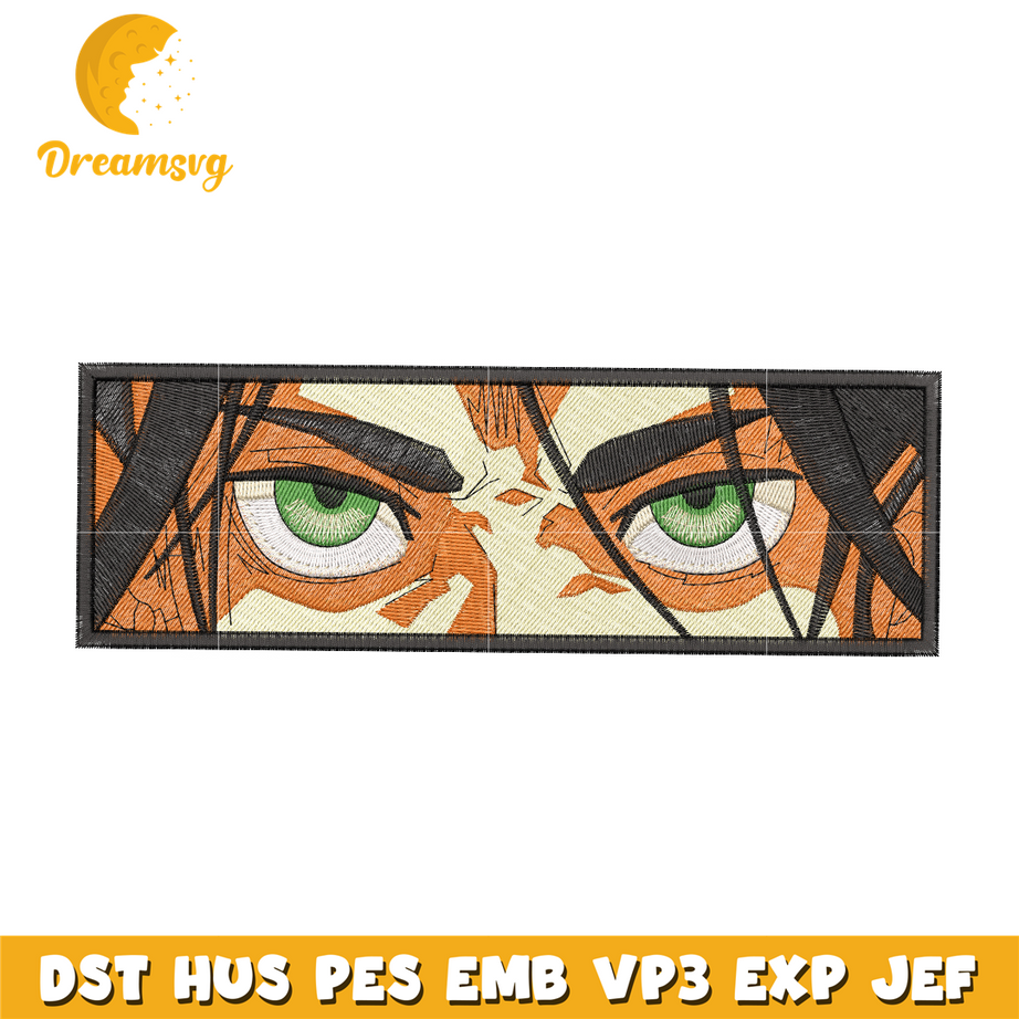 Eren Jaeger Eyes embroidery design