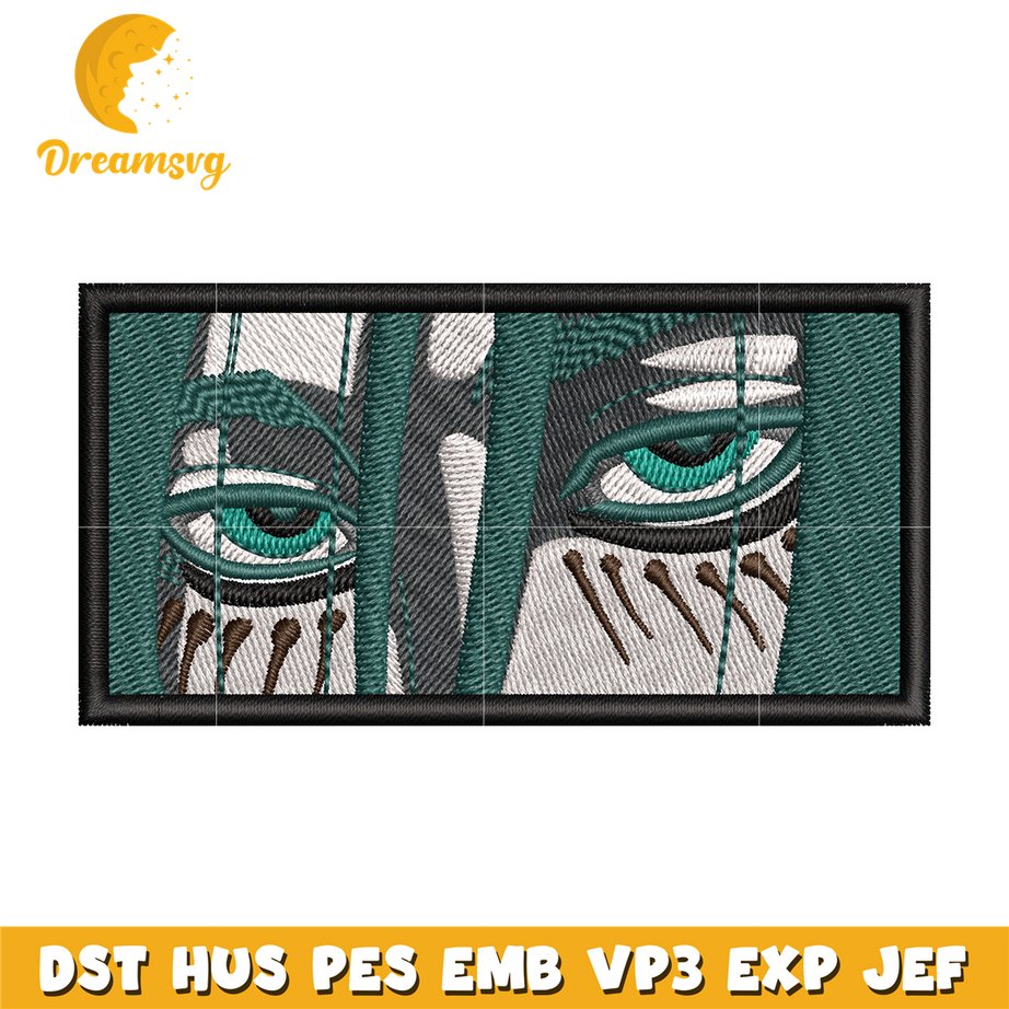 Eren green eyes embroidery design