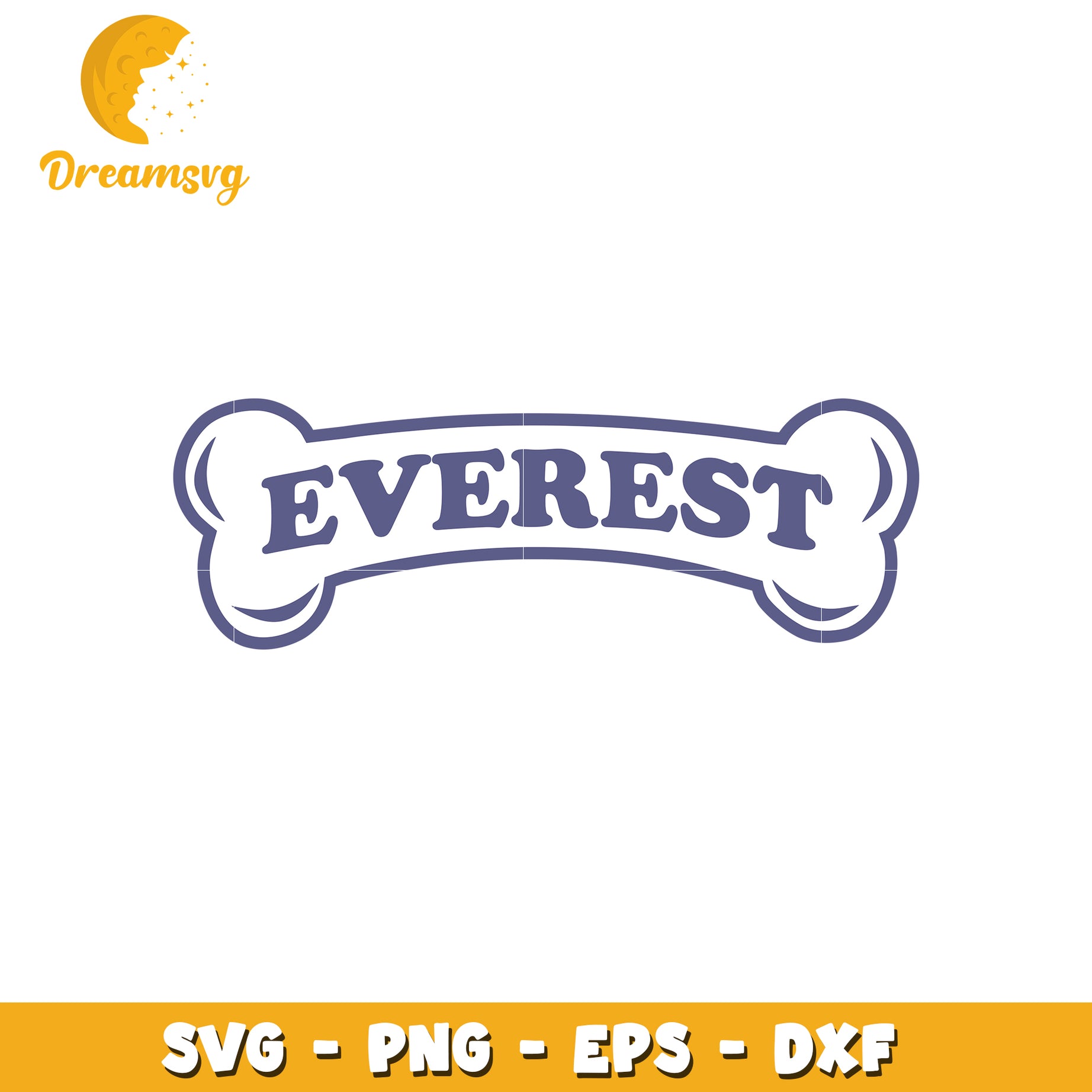 Everest Dog Bone SVG Cut File