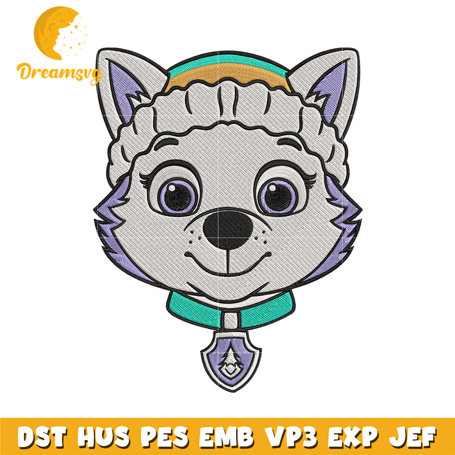 Everest Dog Embroidery Design, Paw Patrol Embroidery