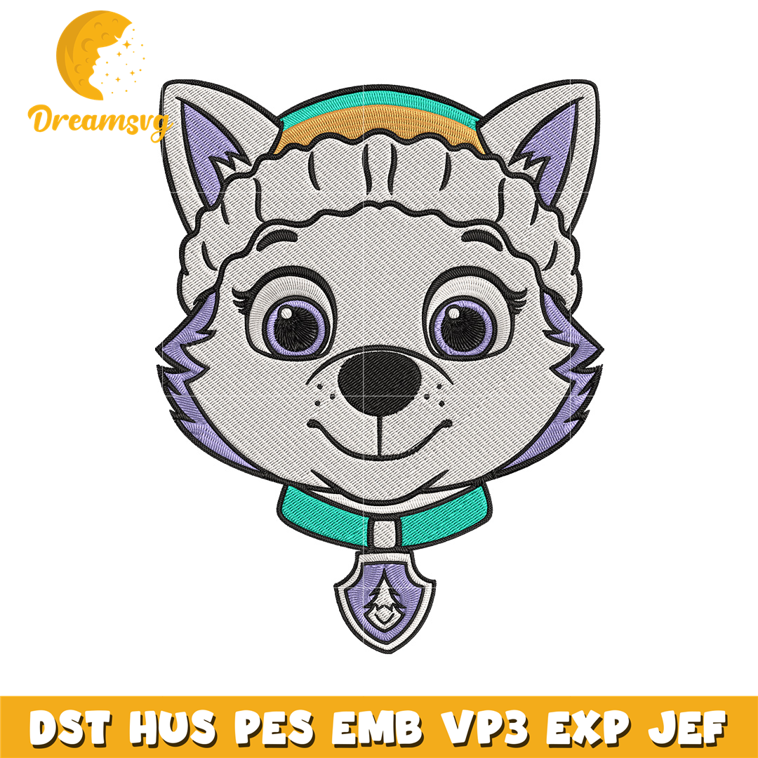 Everest Dog Embroidery Design, Paw Patrol Embroidery