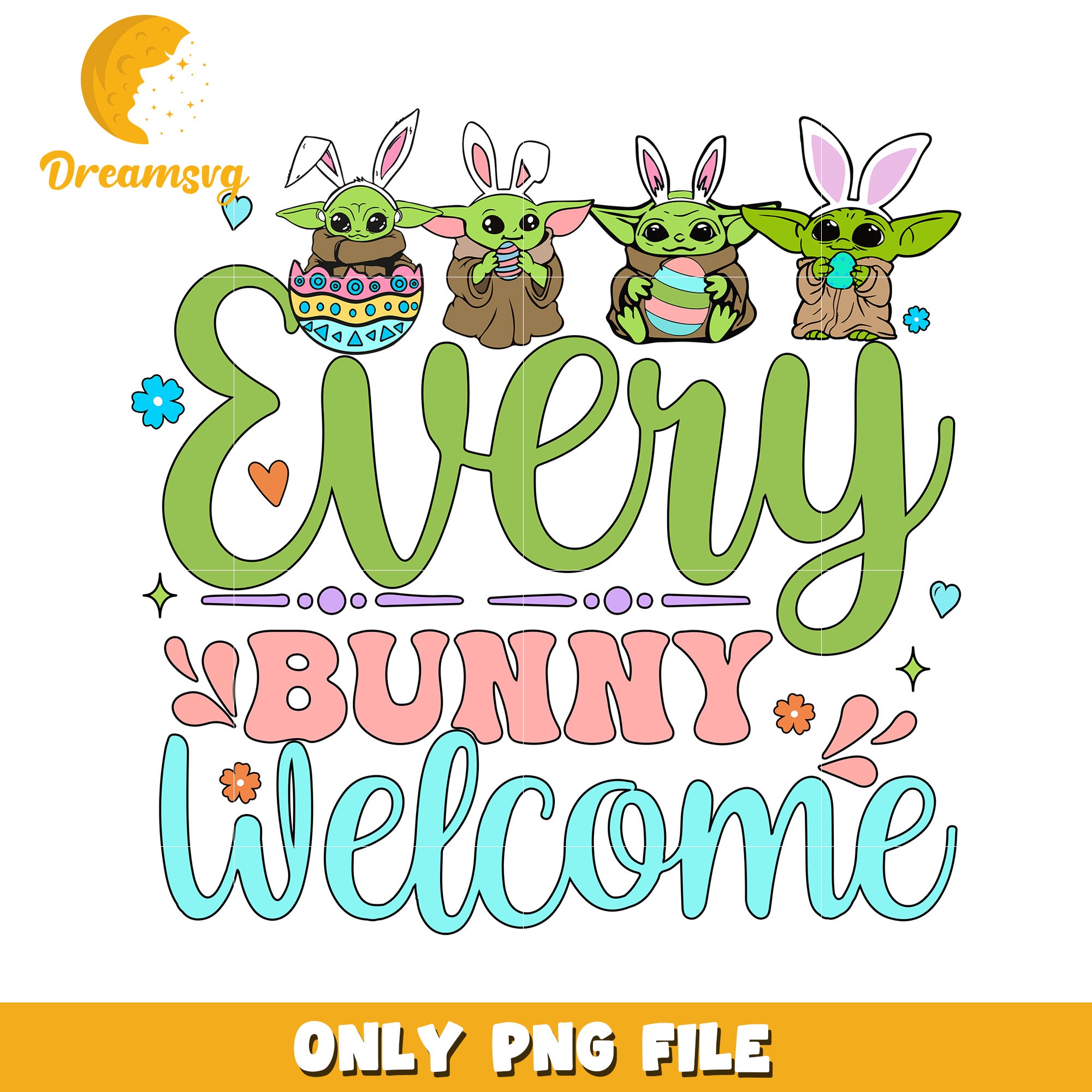 Every bunny welcome png, easter day bunny png, baby yoda png