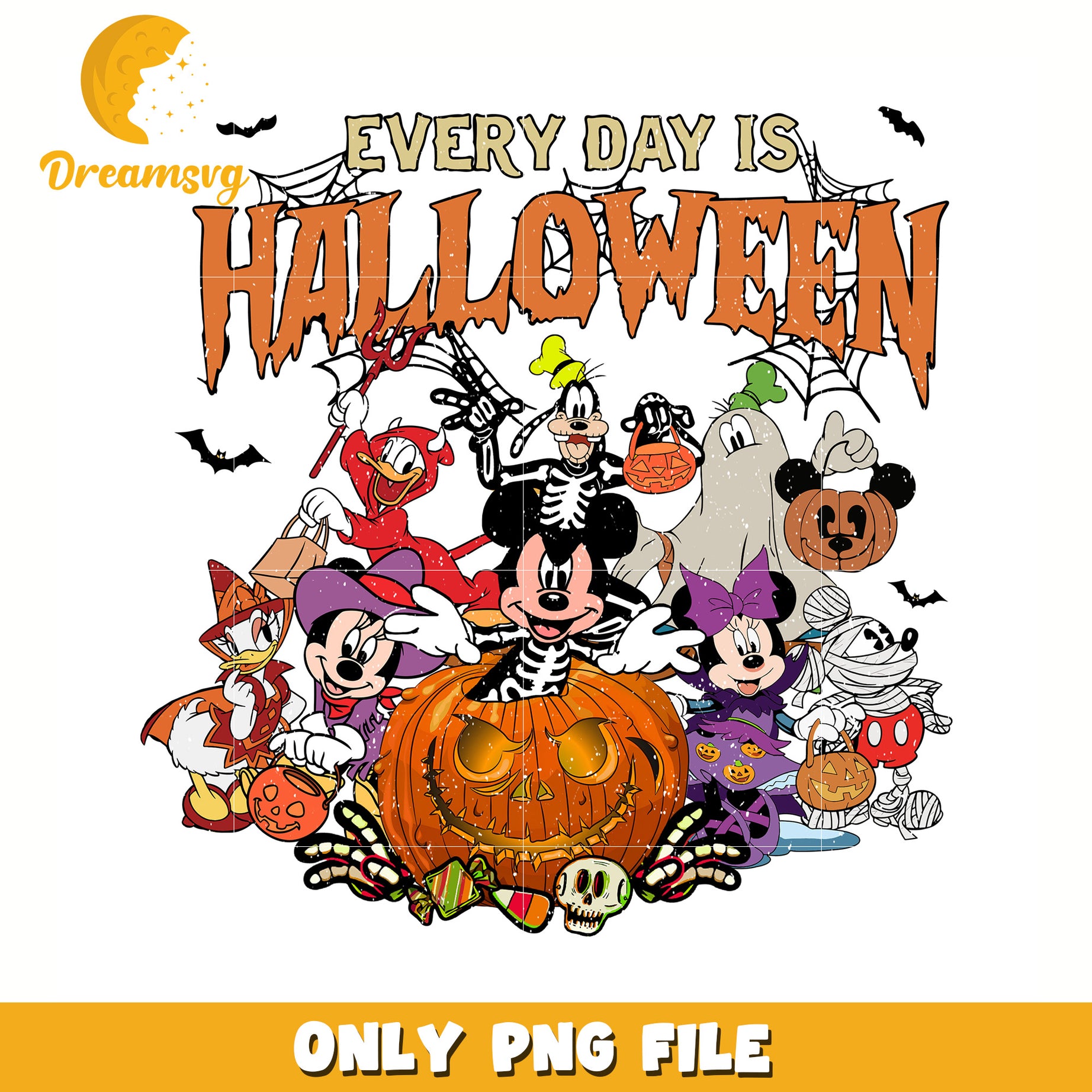 Everyday is halloween png, halloween candy png, spooky halloween png
