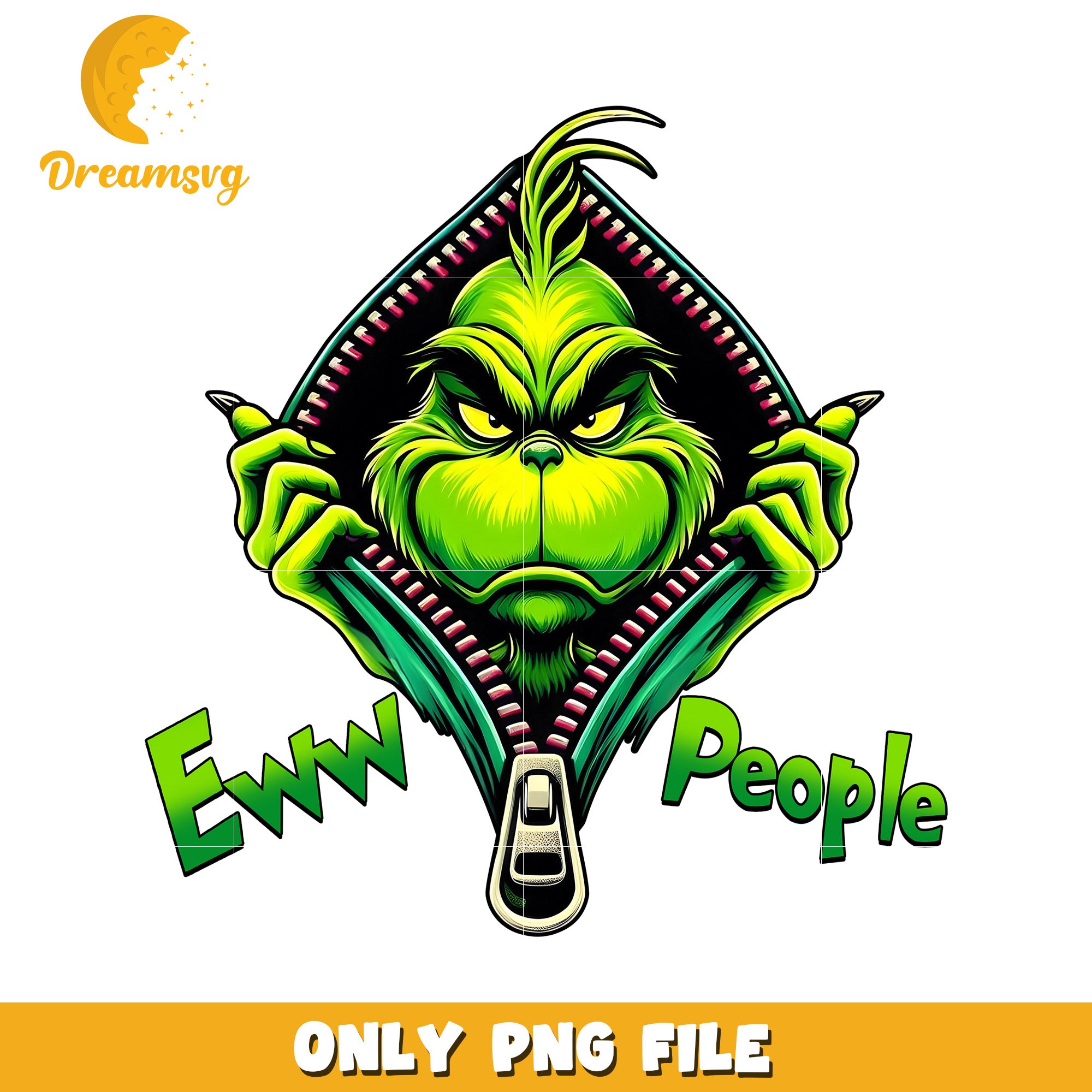 Ew people png, baby grinch​​ png, christmas lights png