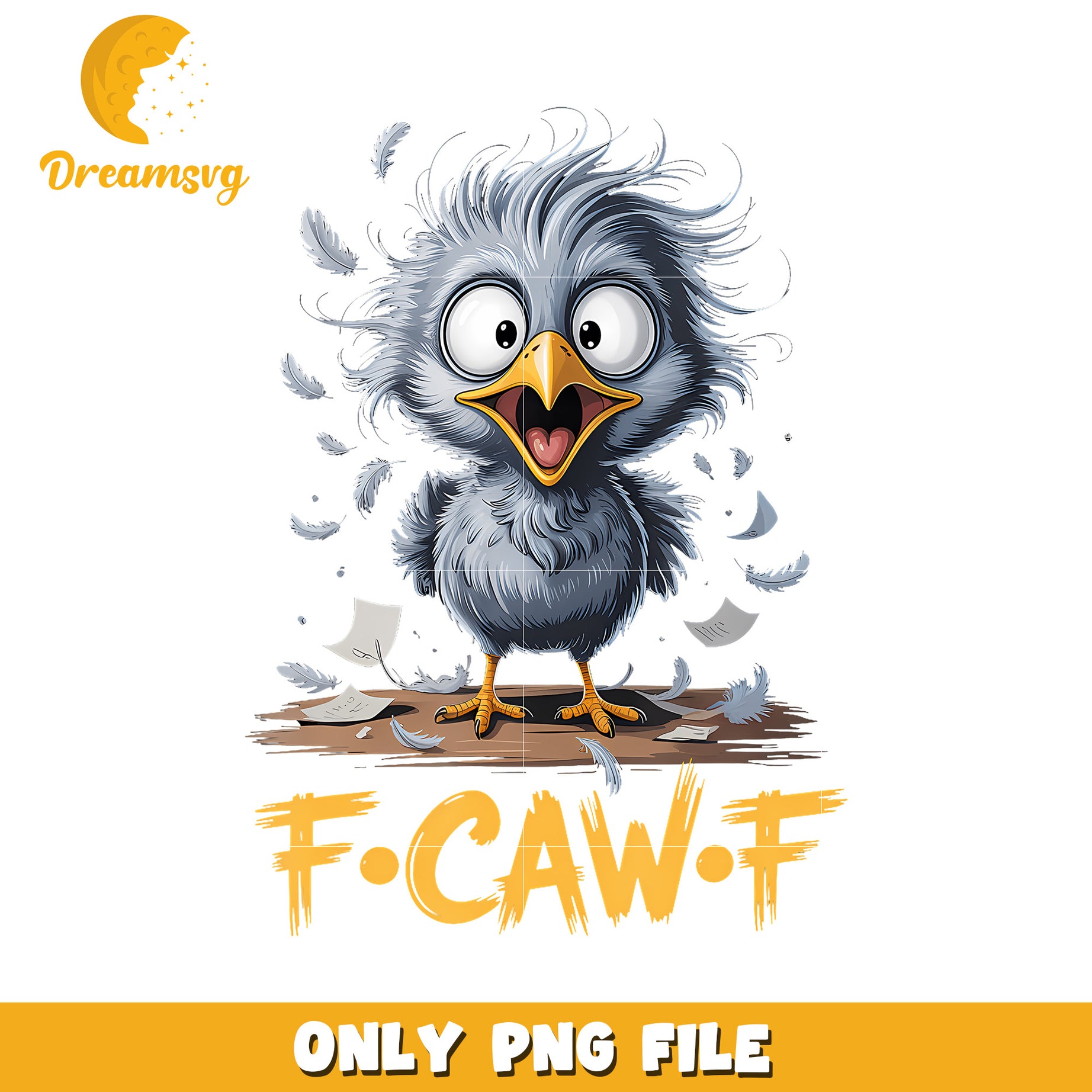 F-Caw-F Black Crow Black Bird png, gen z memes png, funny holidays png