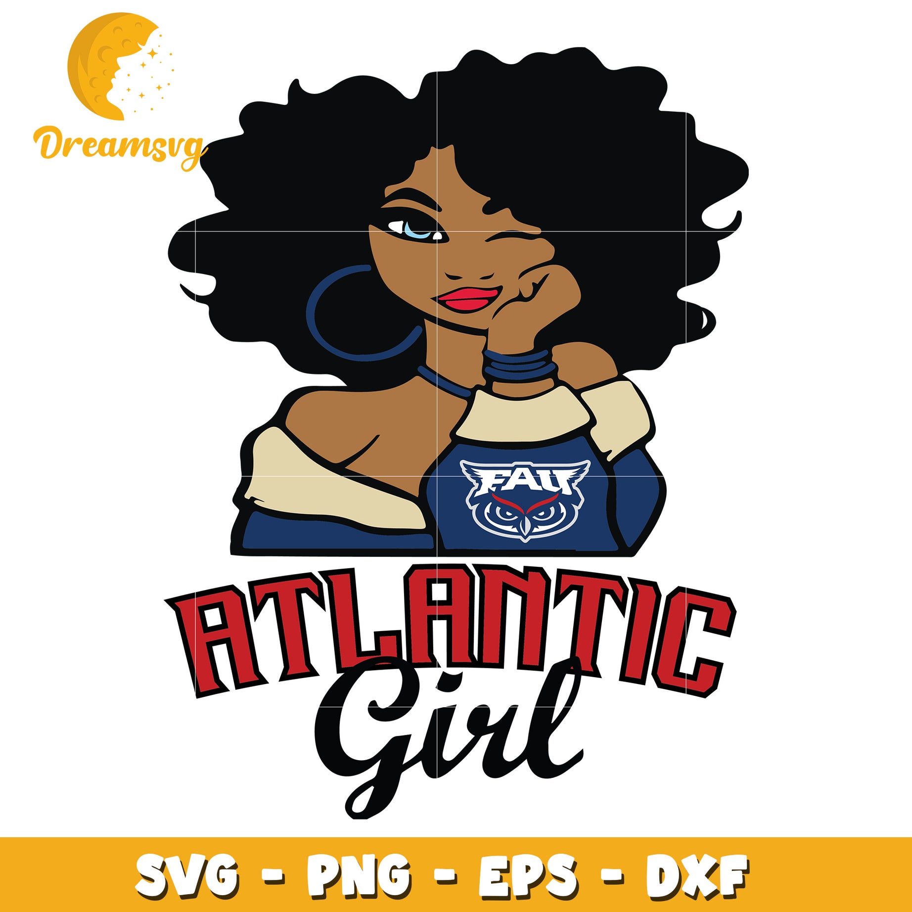 FAU Atlantic Girl SVG Cut File