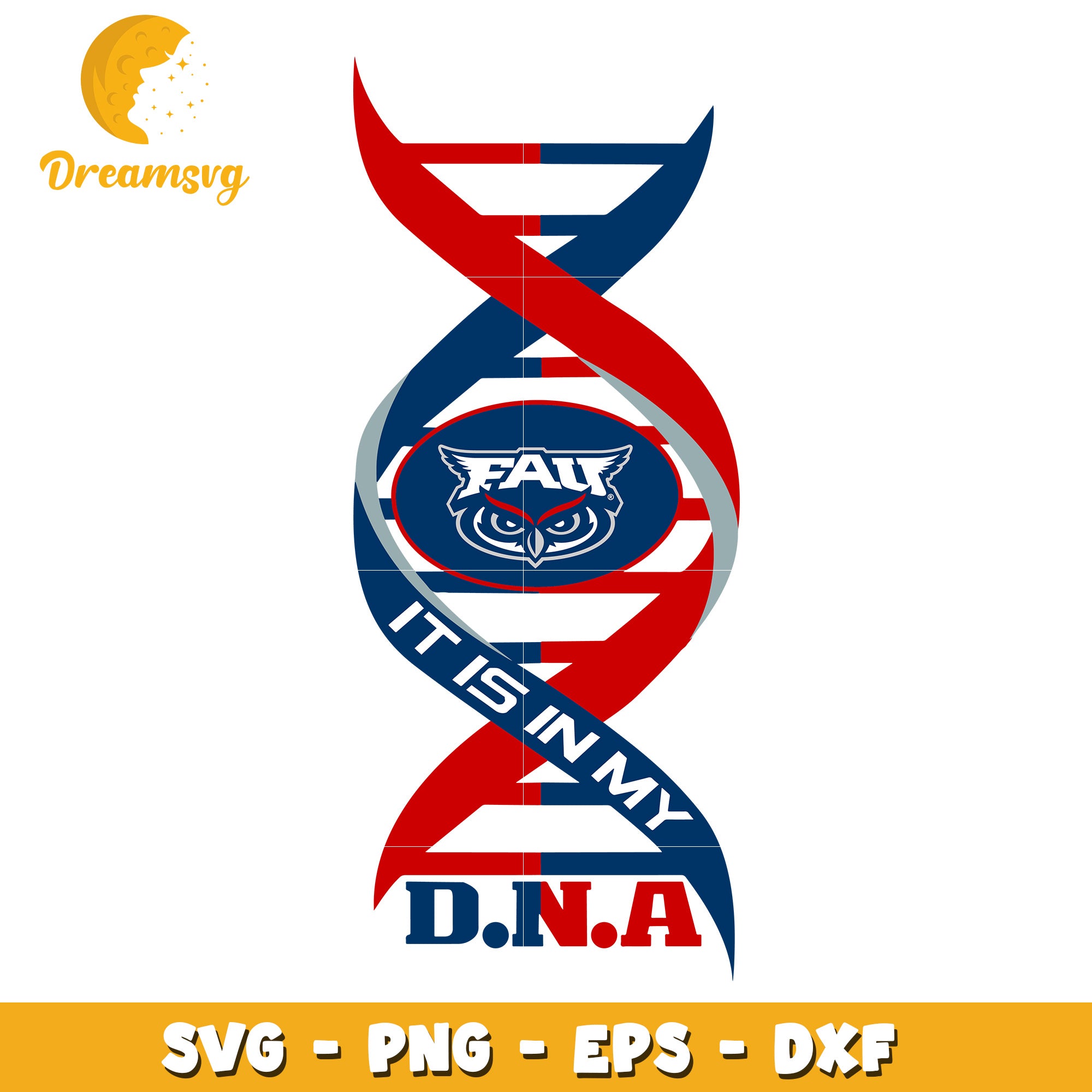FAU Owl DNA SVG Cut File