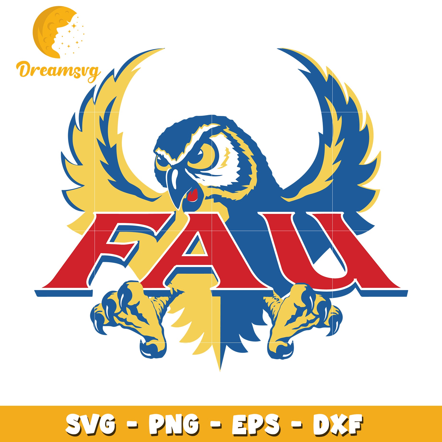 FAU Owl Logo SVG PNG EPS DXF Cut File