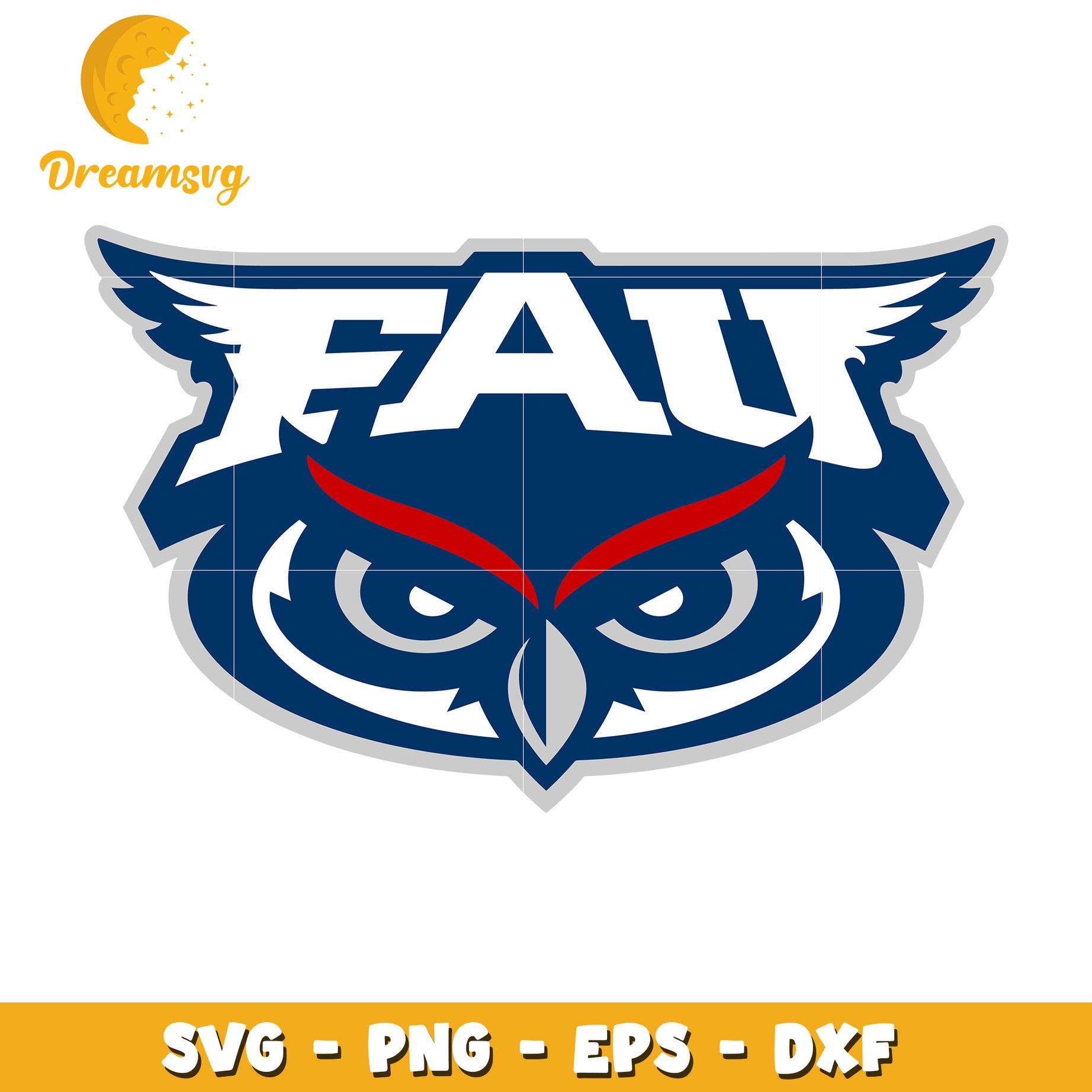 FAU Owl Mascot SVG PNG EPS DXF Files