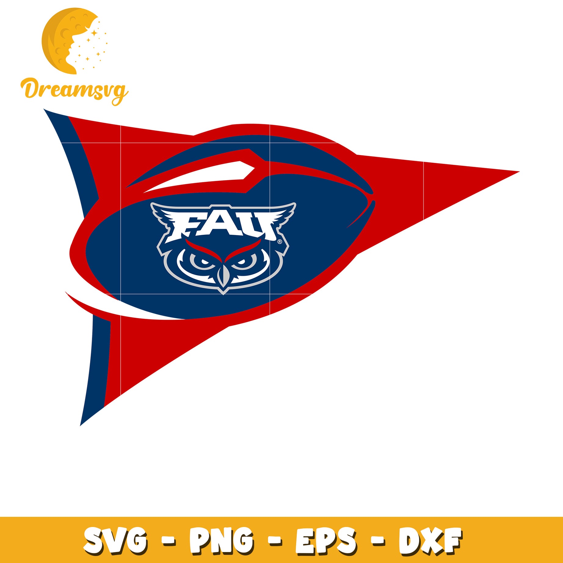 FAU Owl SVG PNG EPS DXF Cut Files