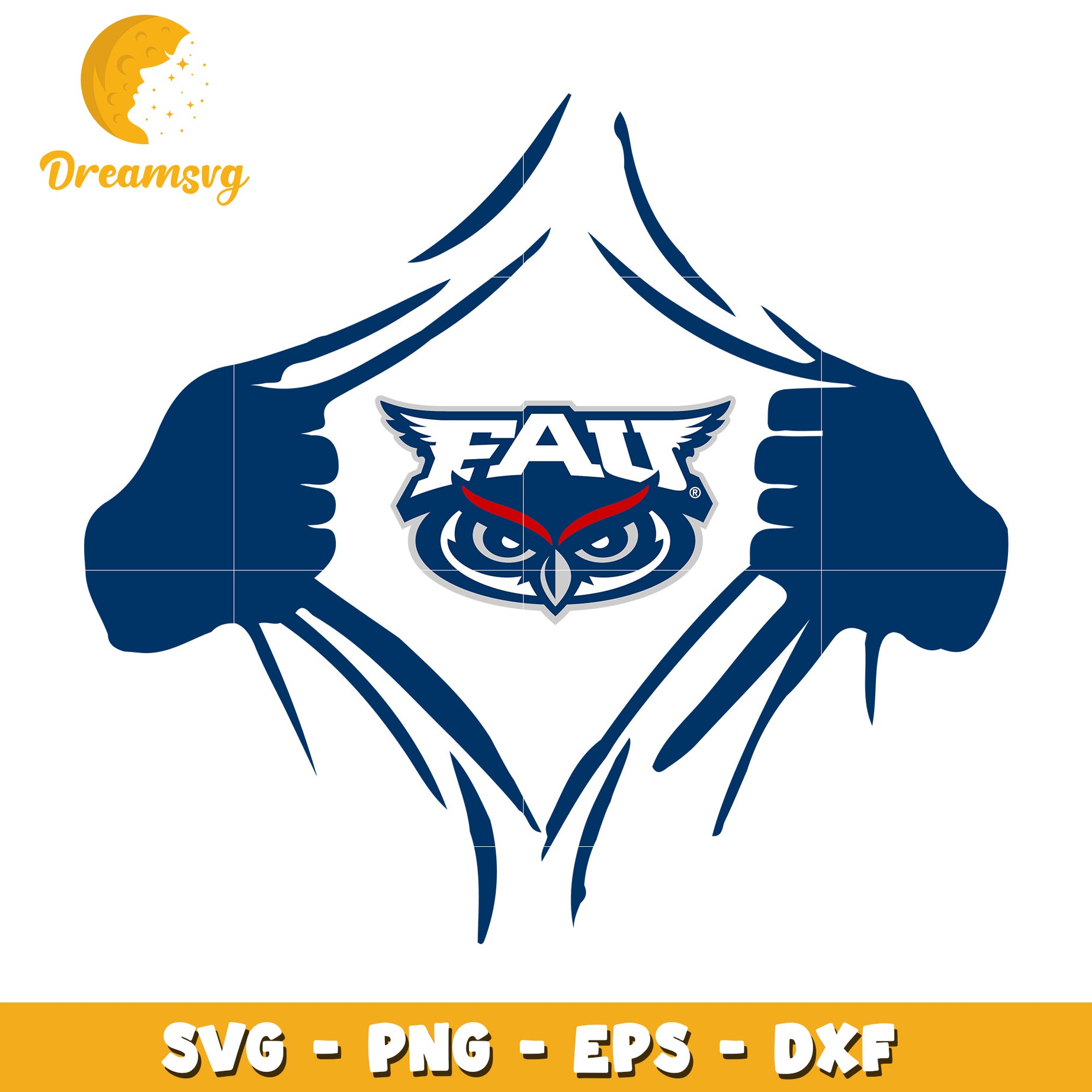 FAU Owl SVG PNG EPS DXF Files