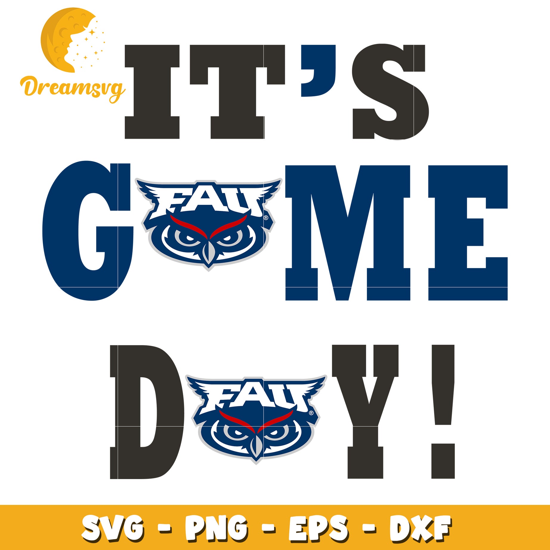 FAU Owls Game Day SVG PNG EPS DXF