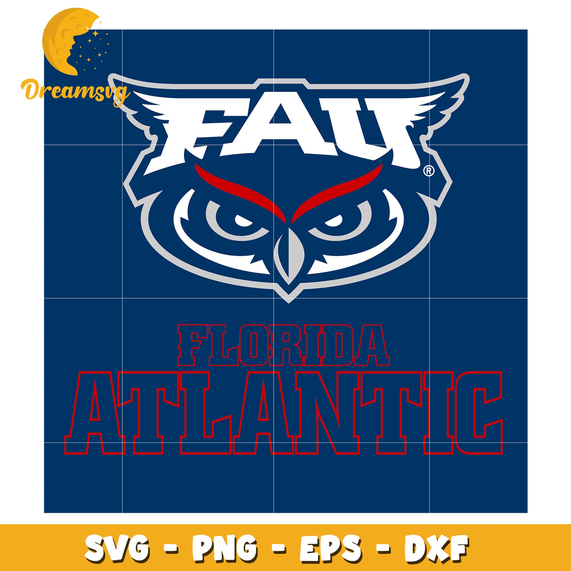 FAU Owls SVG PNG EPS DXF Files