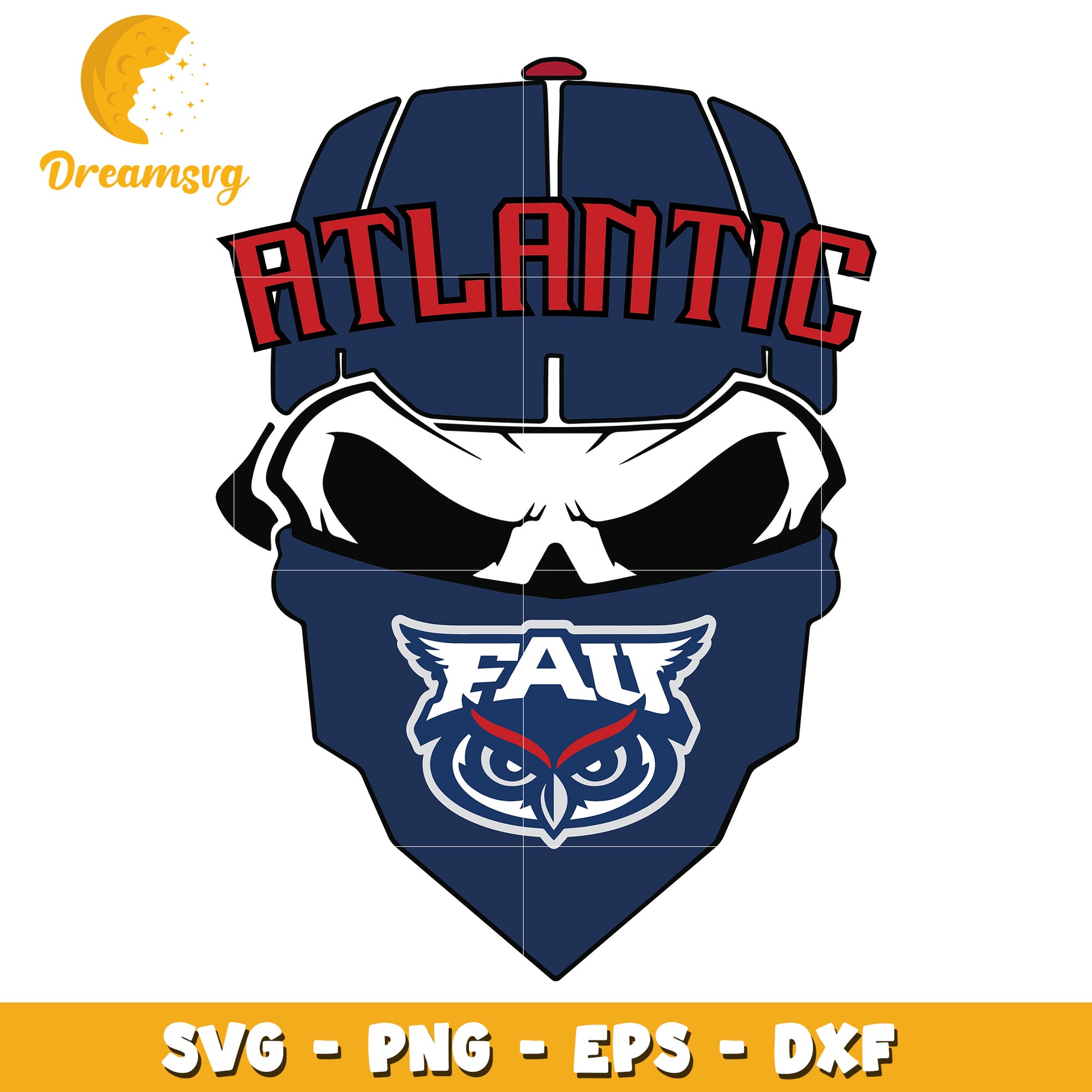 FAU Owls Skull SVG Cut File