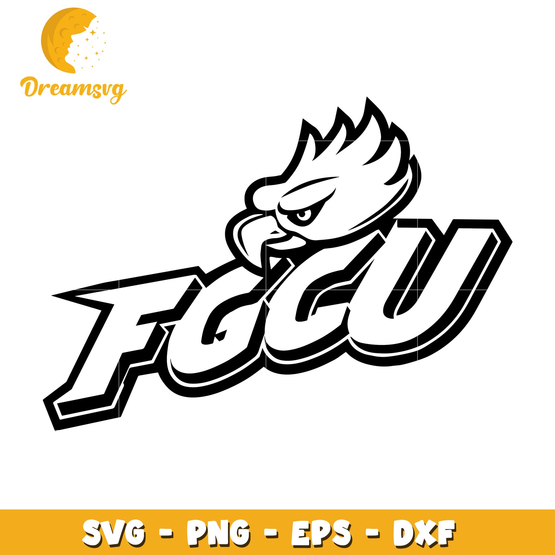 FCU Eagle Mascot SVG PNG EPS DXF