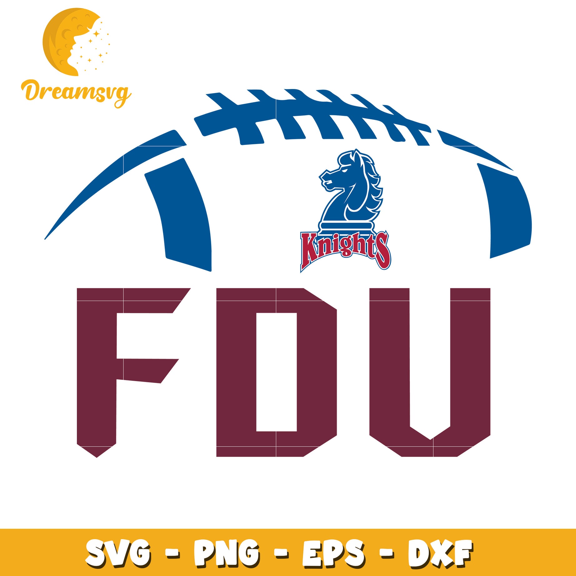 FDU Knights Football SVG Cut File