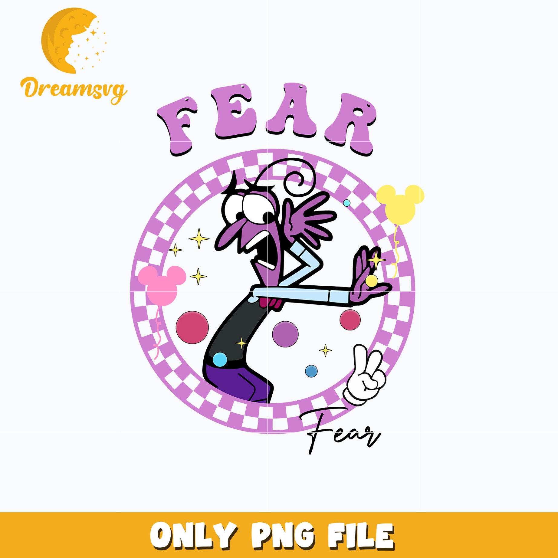 Fear name design png, inside out 2 png