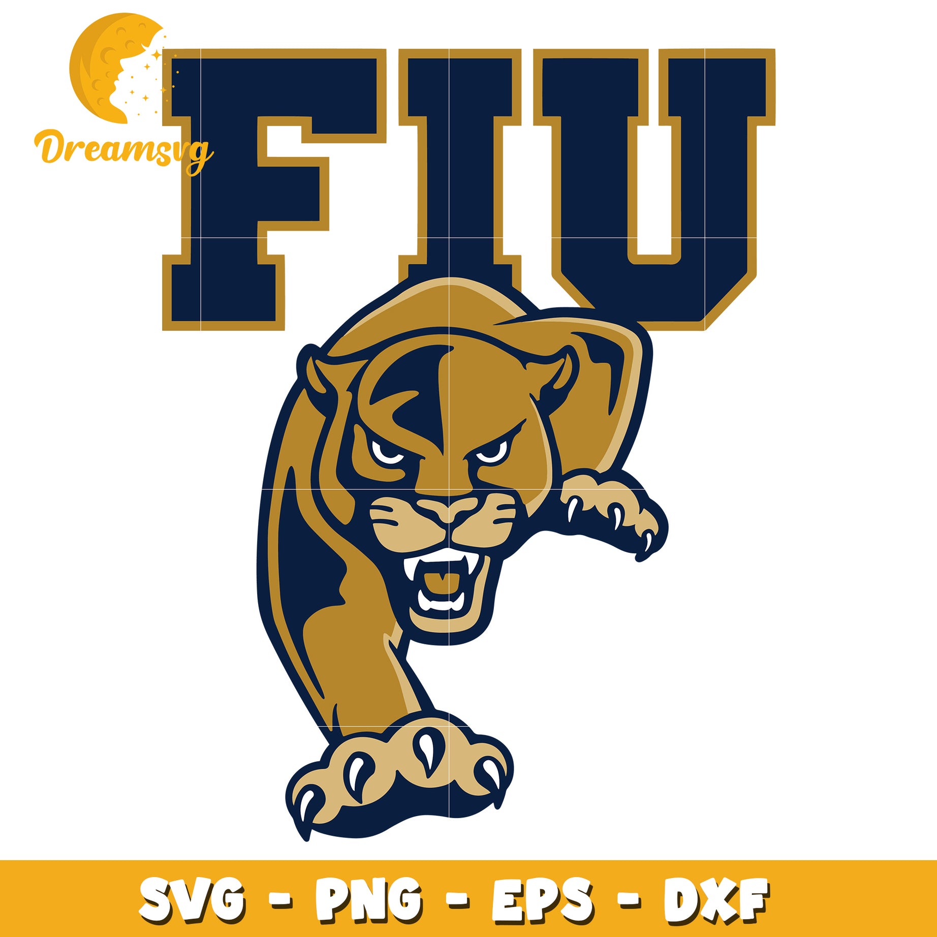 FIU Panther Logo SVG Design for Crafting and Printing Art