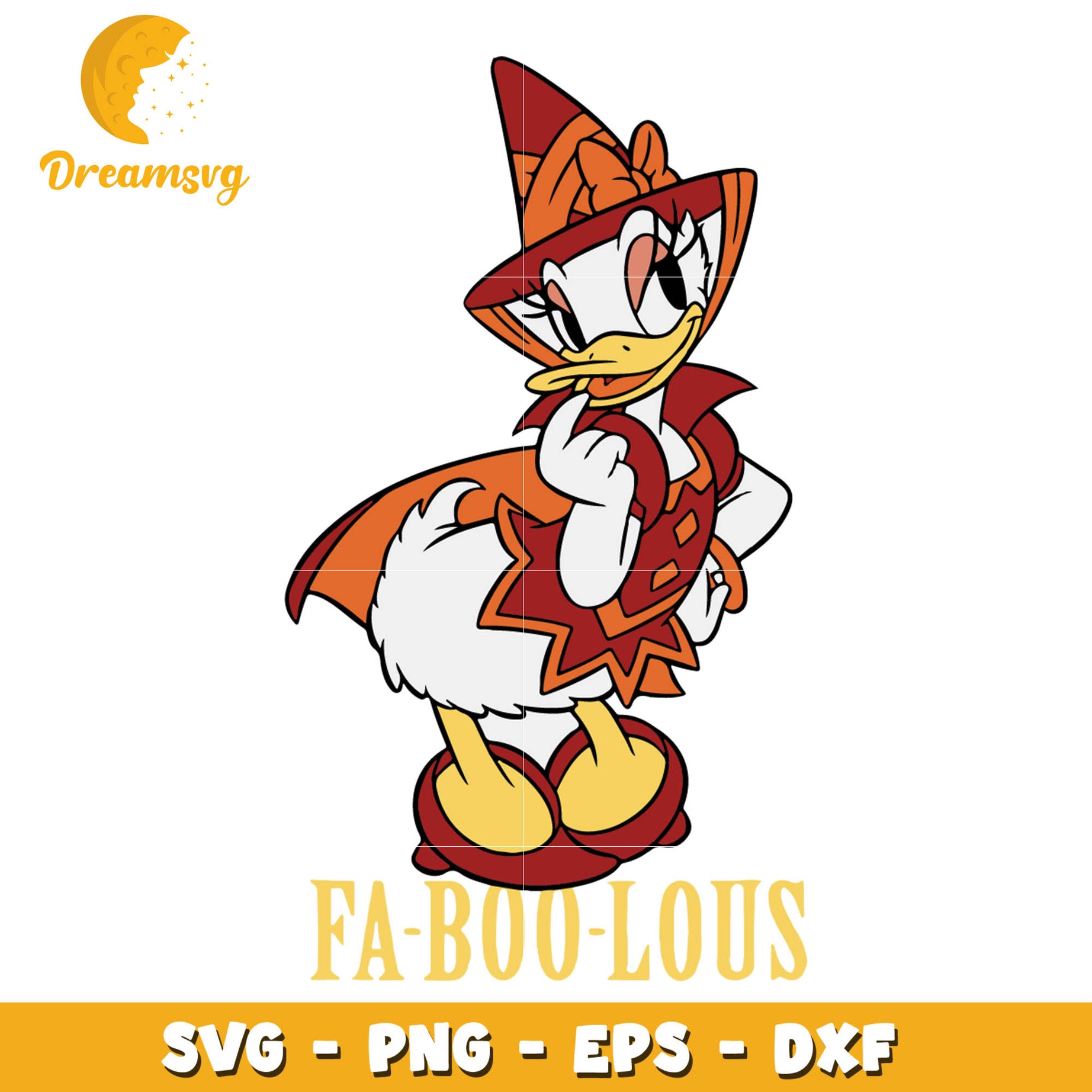 Fa-Boo-Lous daisy duck svg, halloween svg