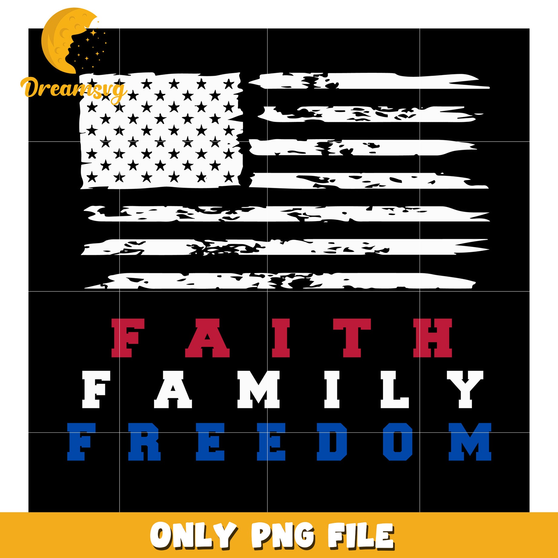 Faith family freedom png, patriotic values png, american pride png