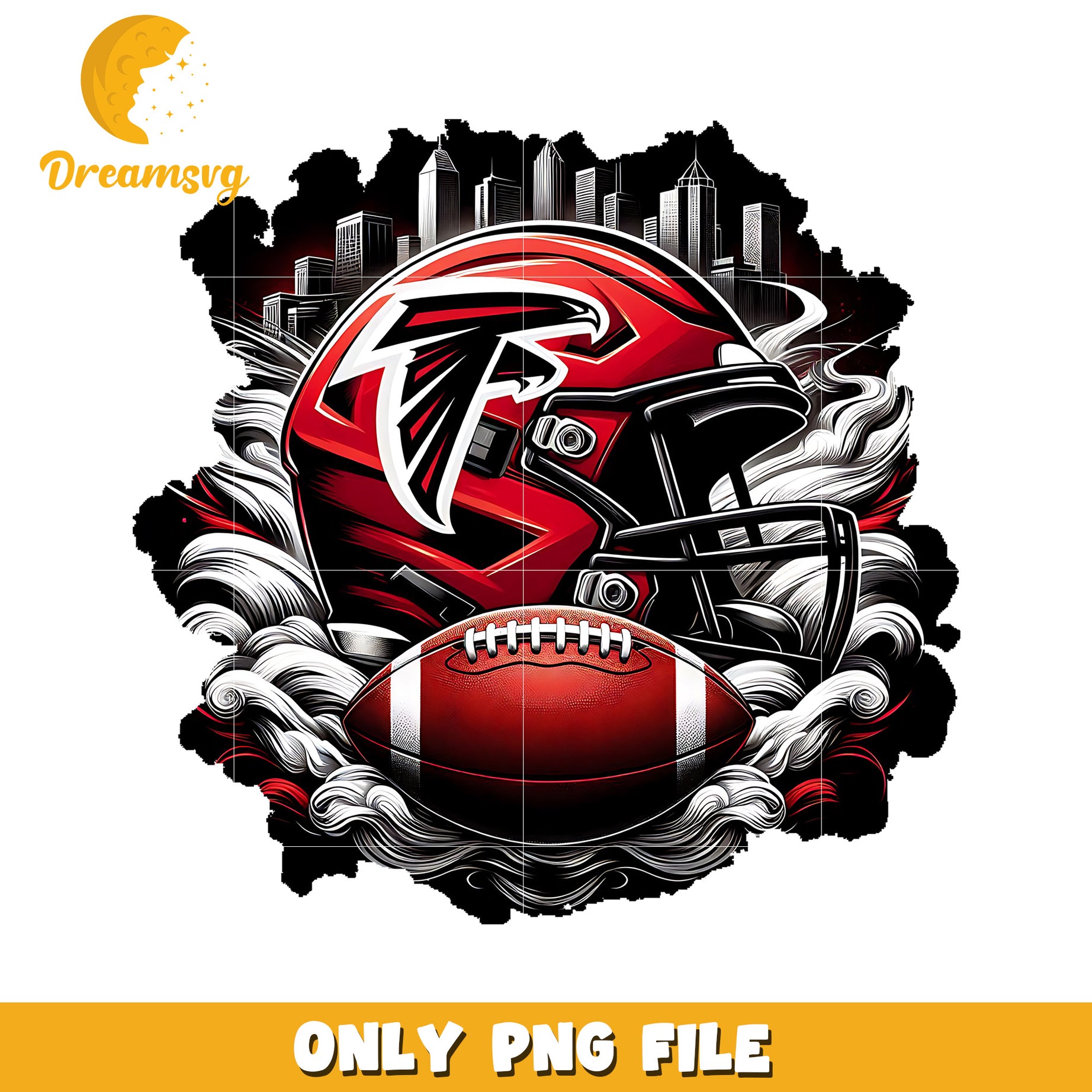 Falcons helmet and ball png, super bowl 2025 png, nfl network png