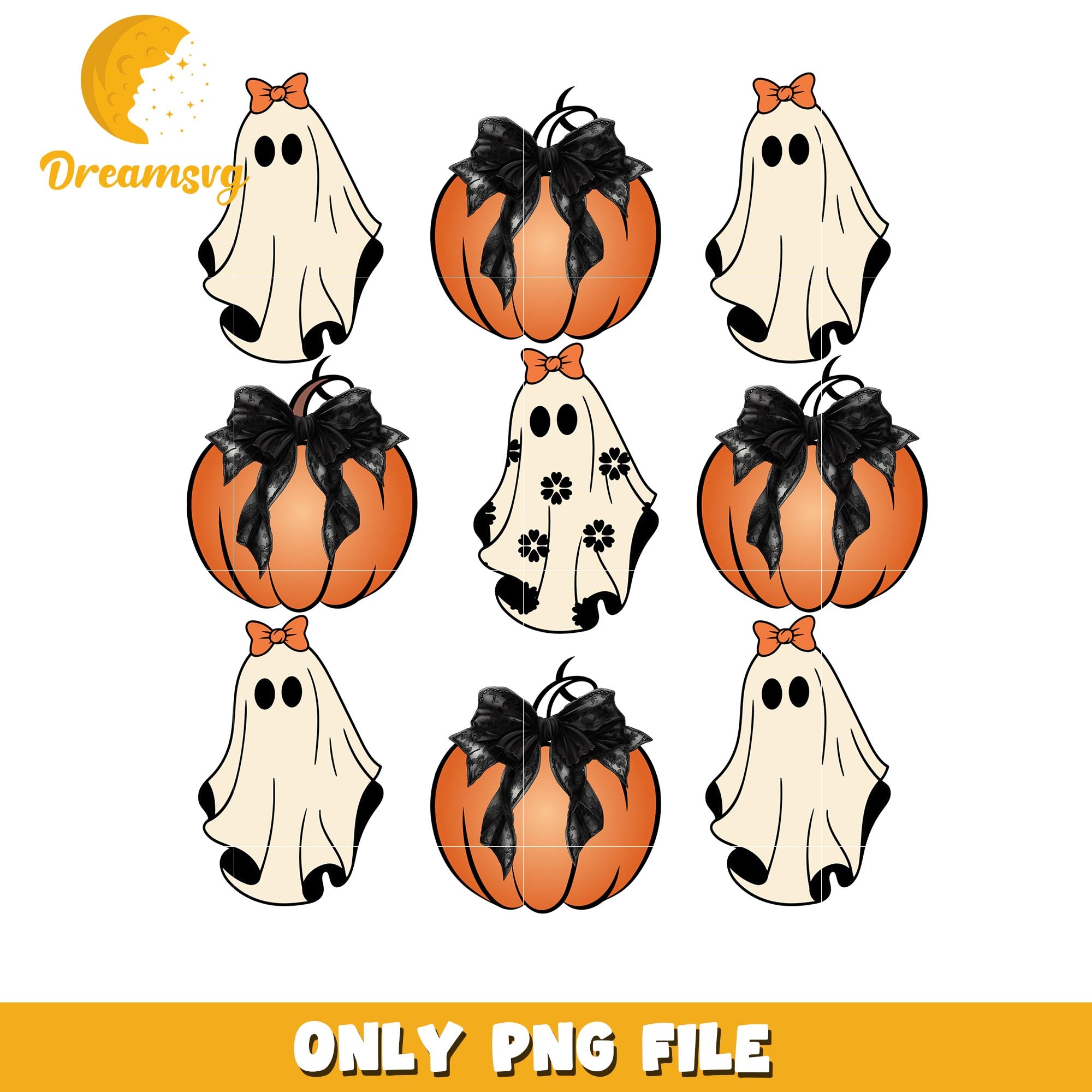 Fall ghost pumpkin png, Horror world halloween vibes png