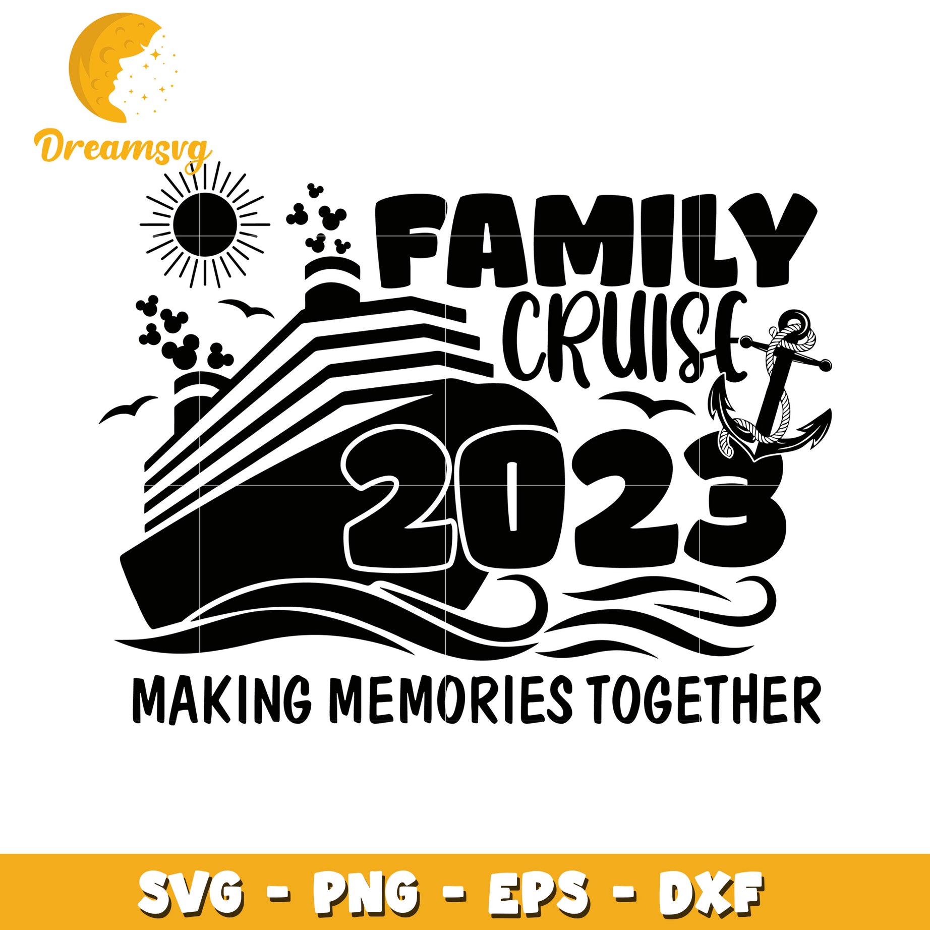Family Cruise 2023 SVG PNG EPS DXF