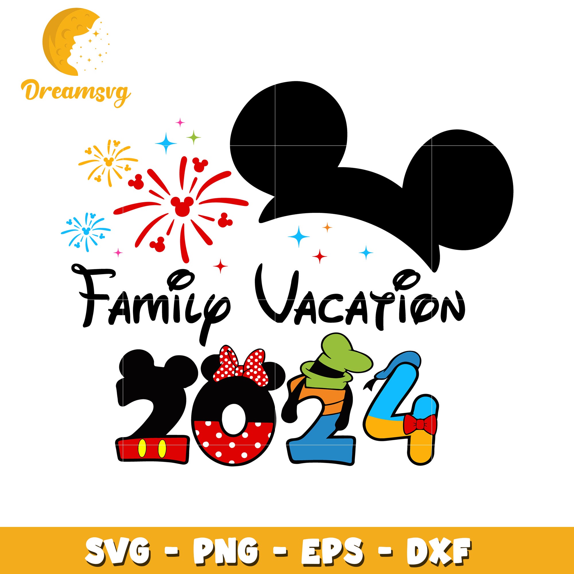 Family Vacation 2024 Disney SVG PNG EPS DXF
