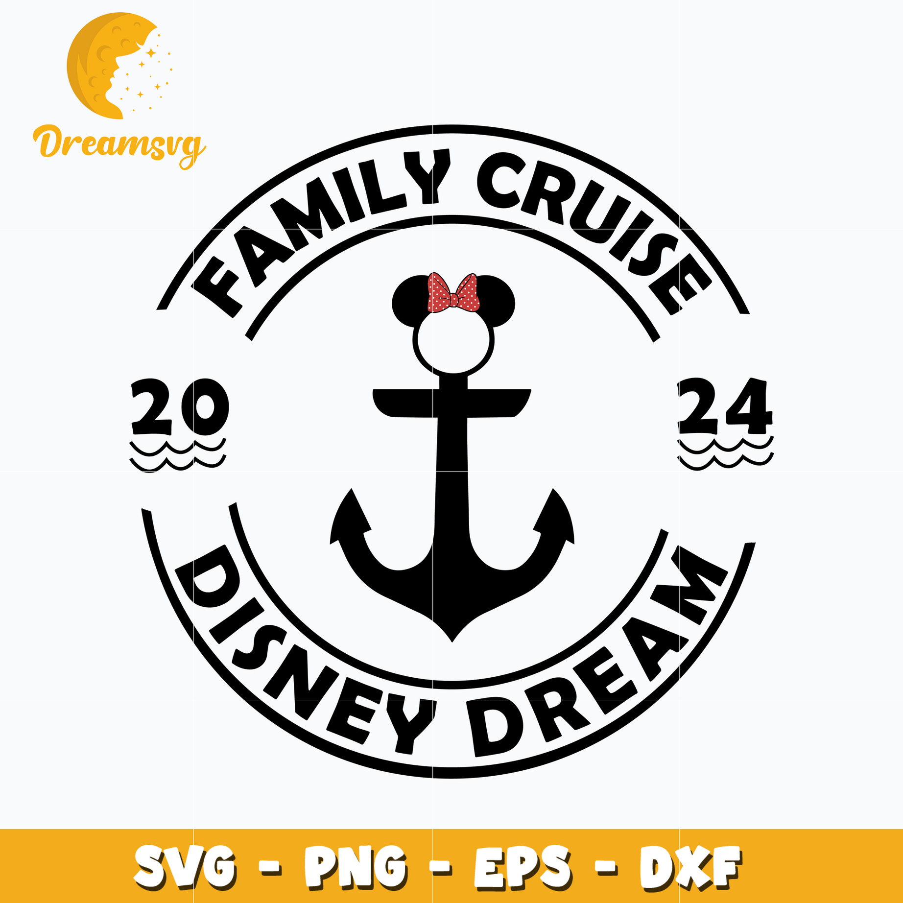 Minnie head disney dream 2024 svg