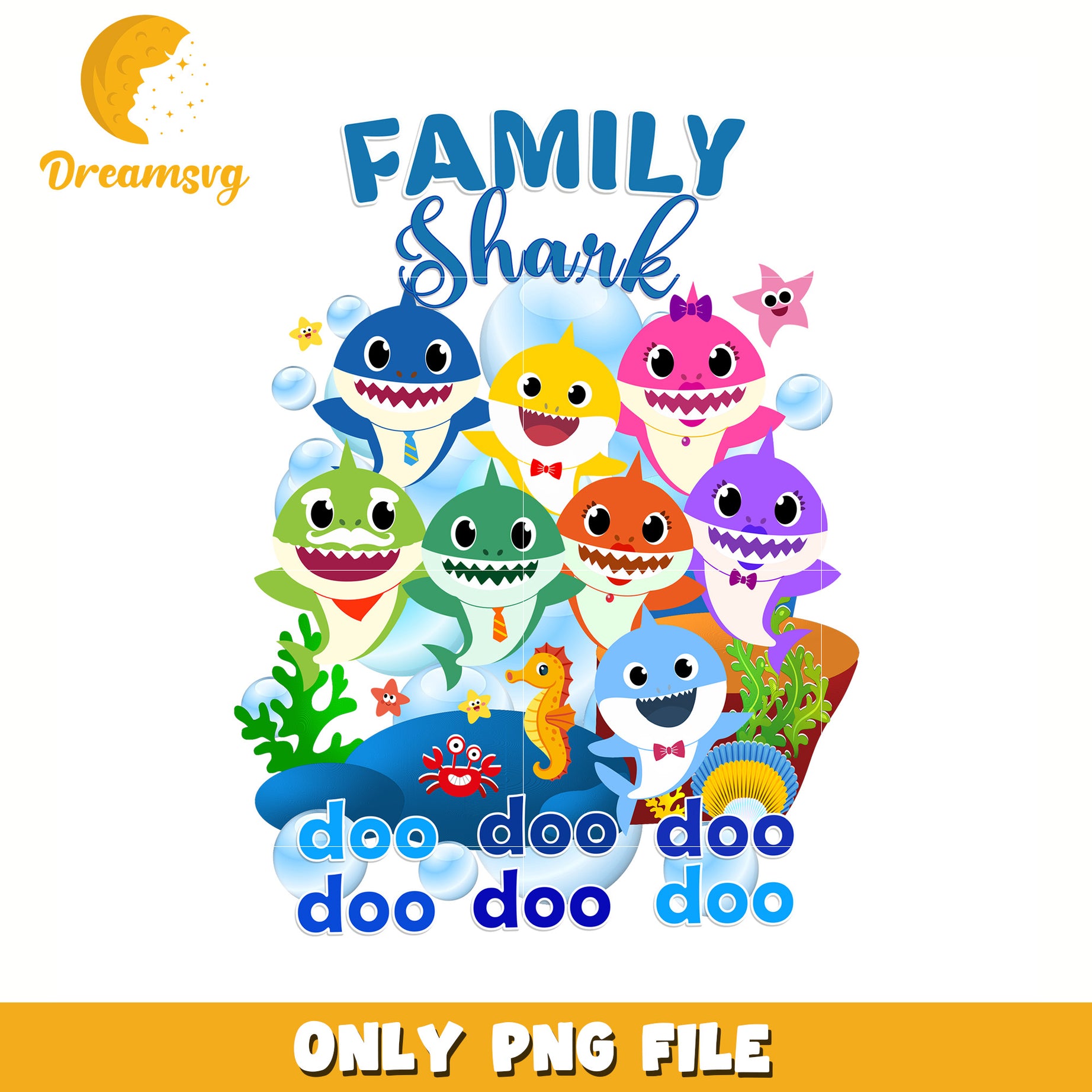 Family shark png, baby shark toys png, baby shark song png