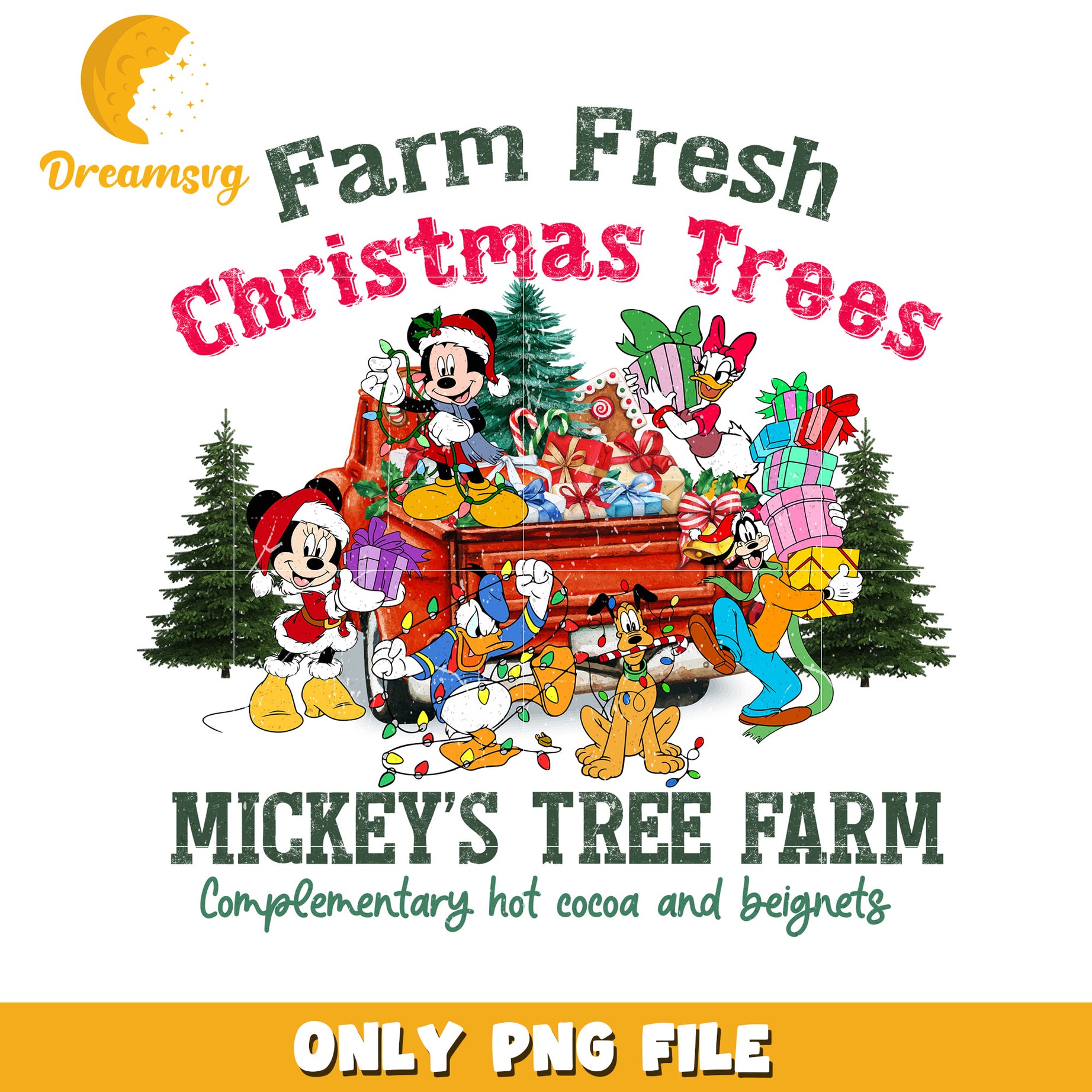 Farm fresh png, disney celebration png, christmas dream png