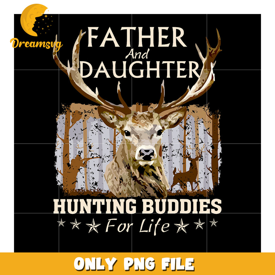 Father Daughter Hunting Buddies PNG