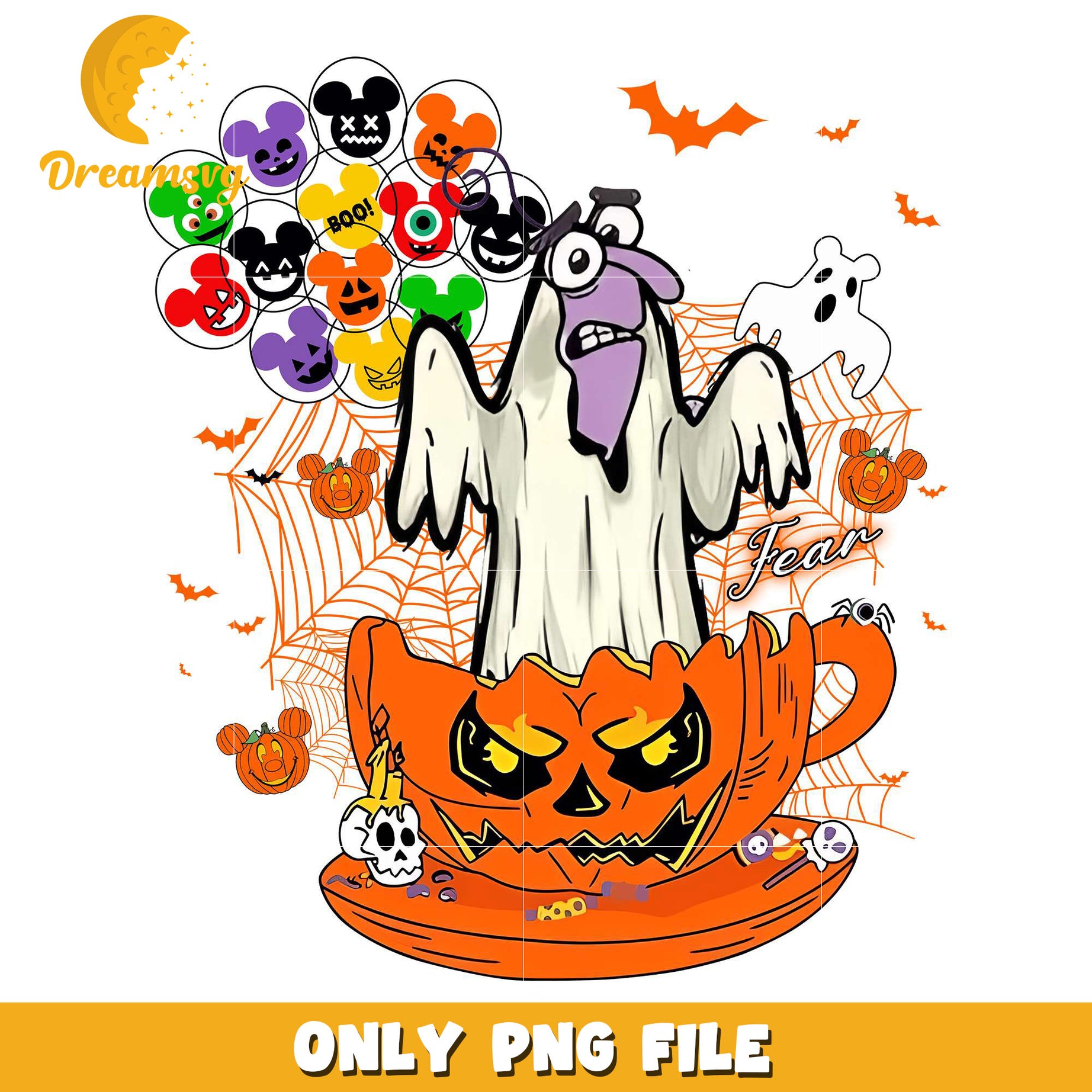 Fear Inside Out Halloween png, halloween design png, halloween time png