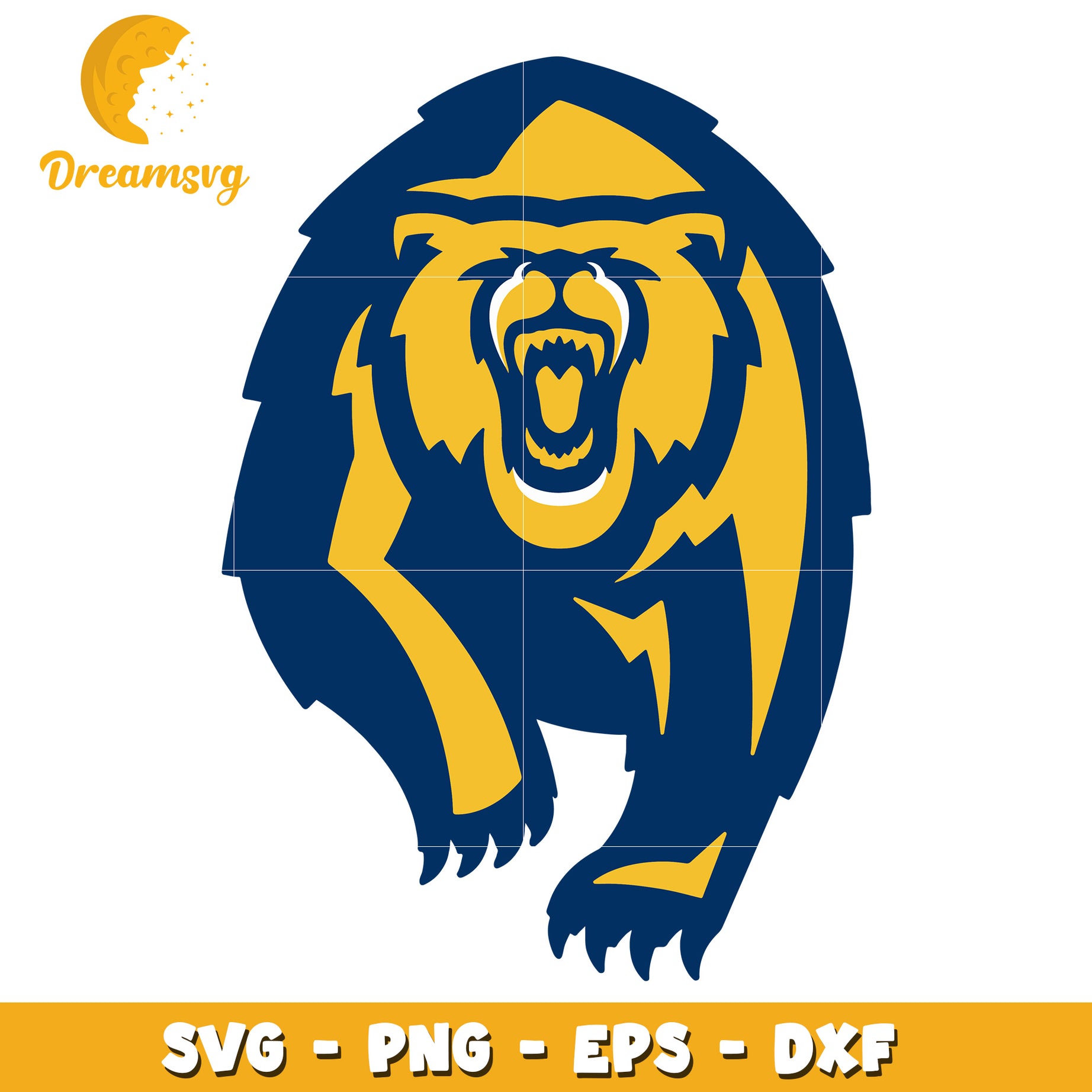 Fearsome Bear Logo SVG Design for Crafting Projects Online