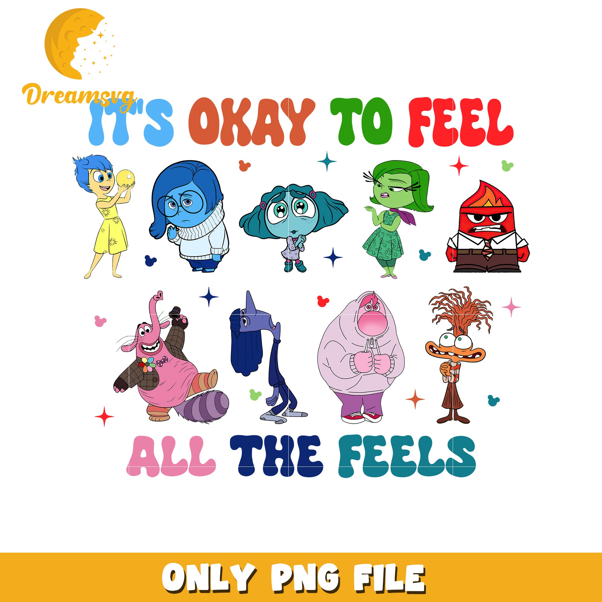 Feel All Your Emotions PNG Design for Everyone