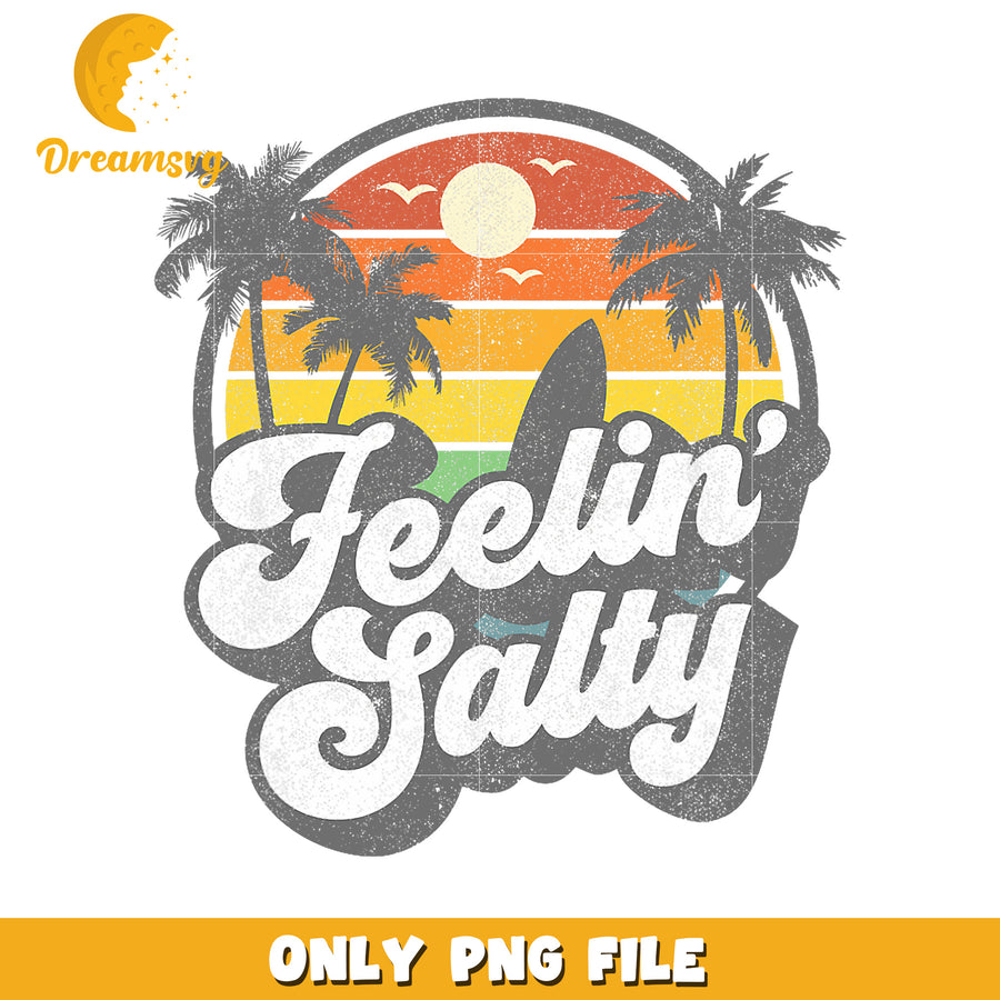 Feelin' Salty Beach Sunset PNG