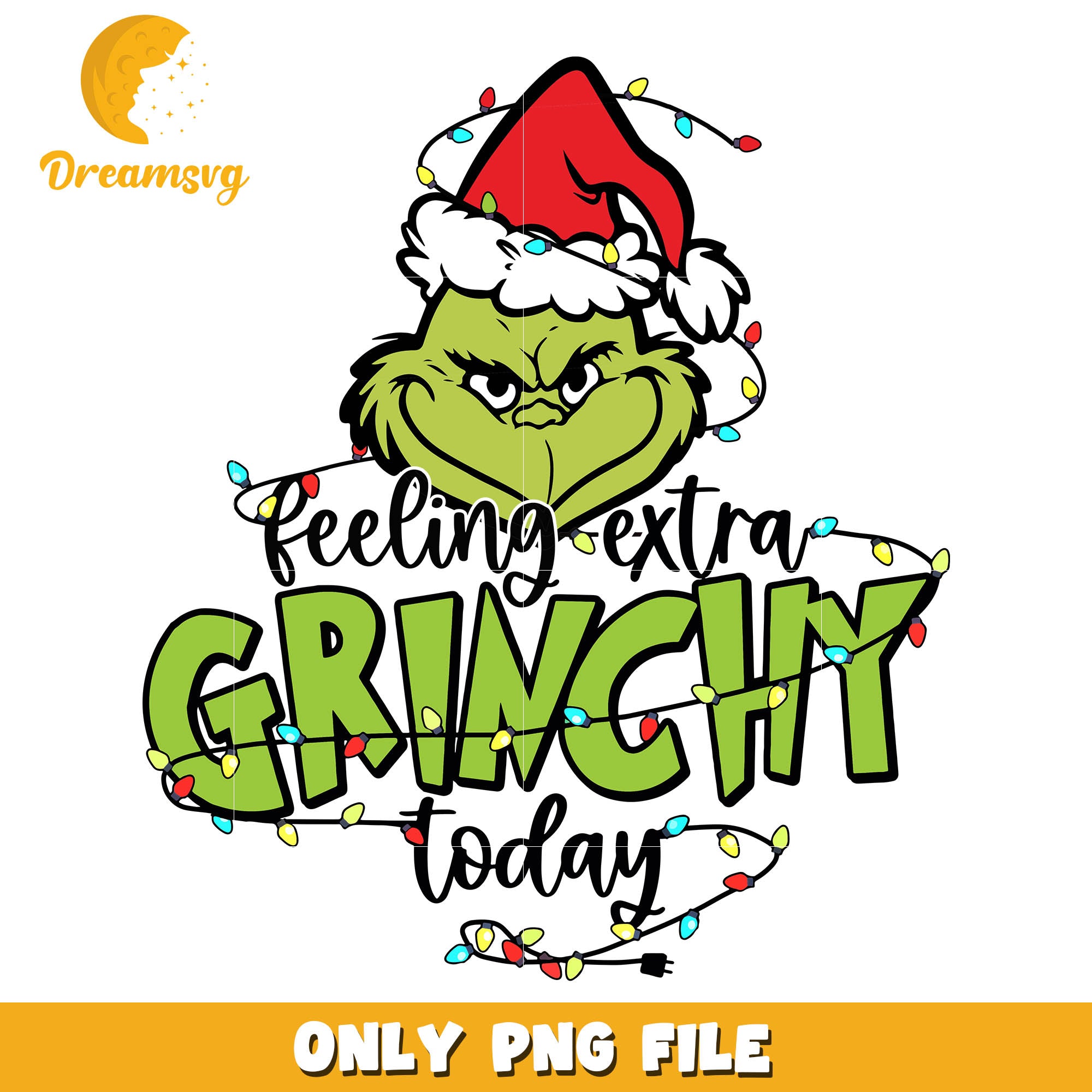 Feeling extra today grinchmas santa hat png, the grinch png