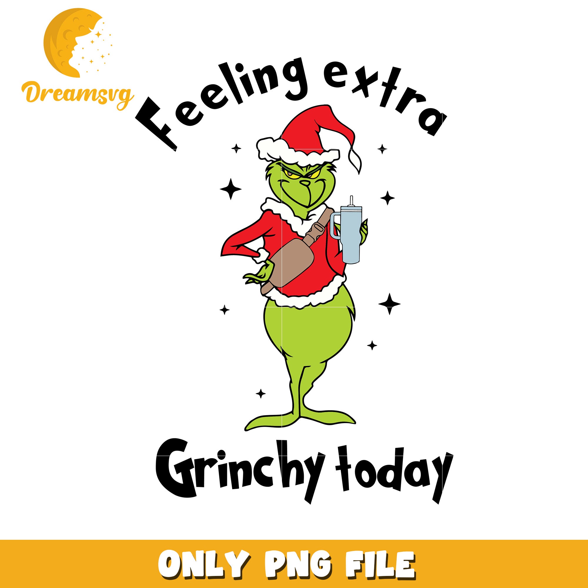 Feeling extra grinchy png, grinch clipart​ png, christmas story png