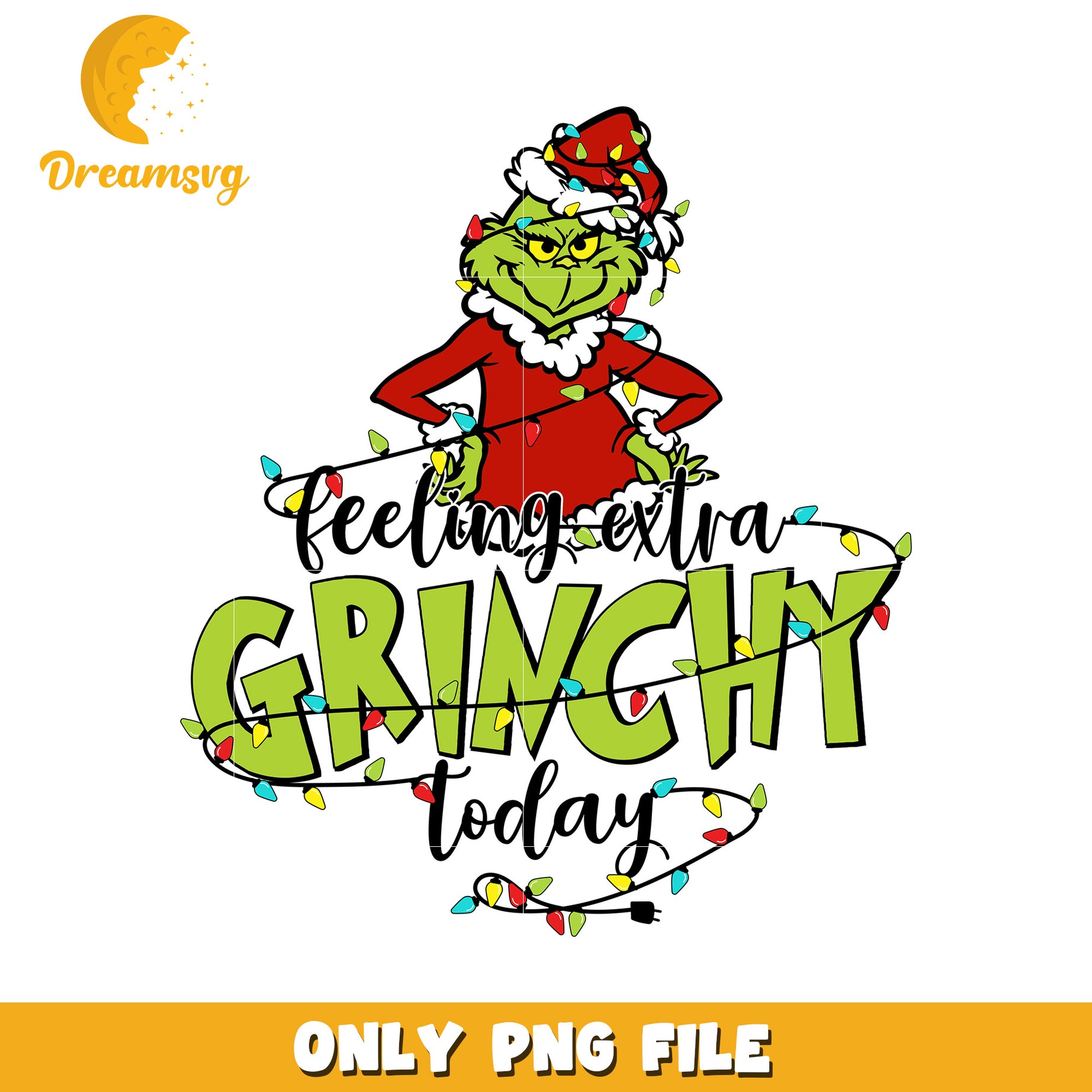 Feeling extra grinchy png, grinch green​ png, grinch logo png