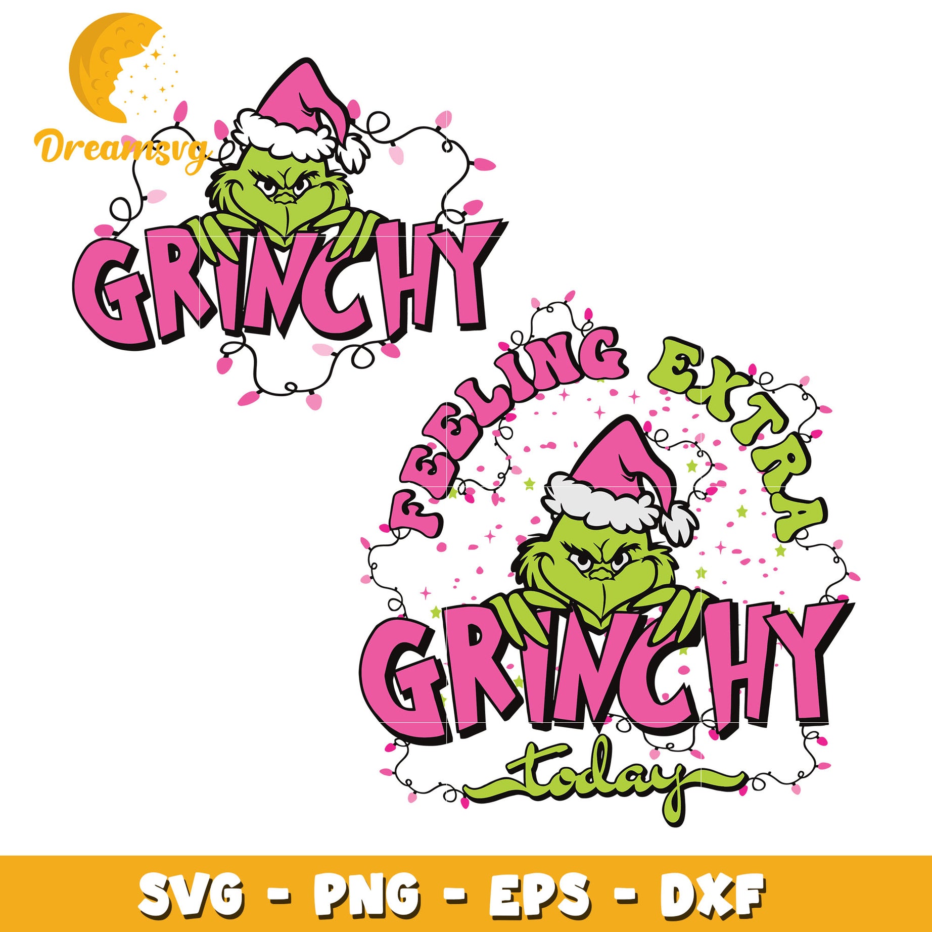 Feeling extra grinchy today svg, pink Grinch svg, christmas svg