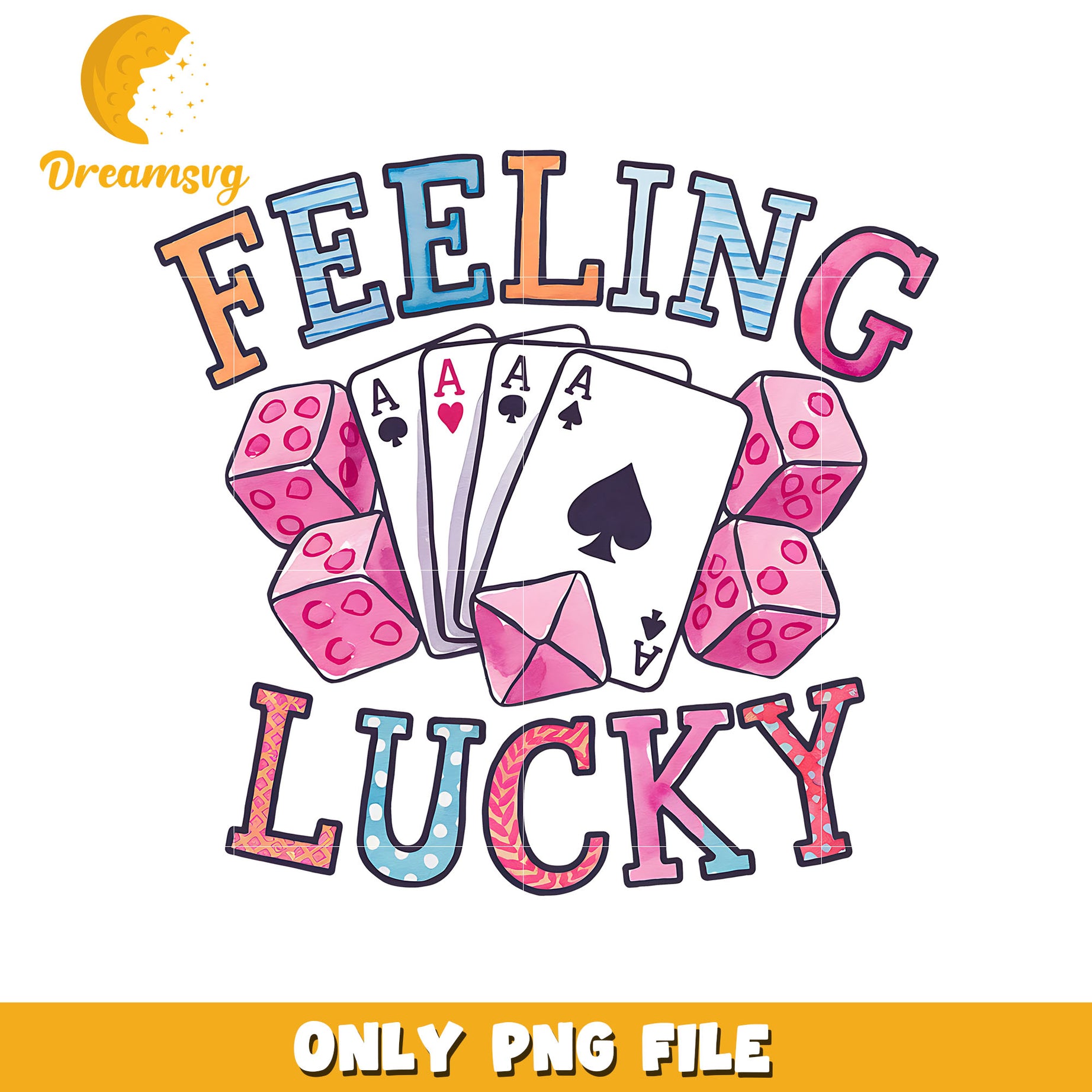 Feeling lucky valentine gambling png, lucky png, valentine png