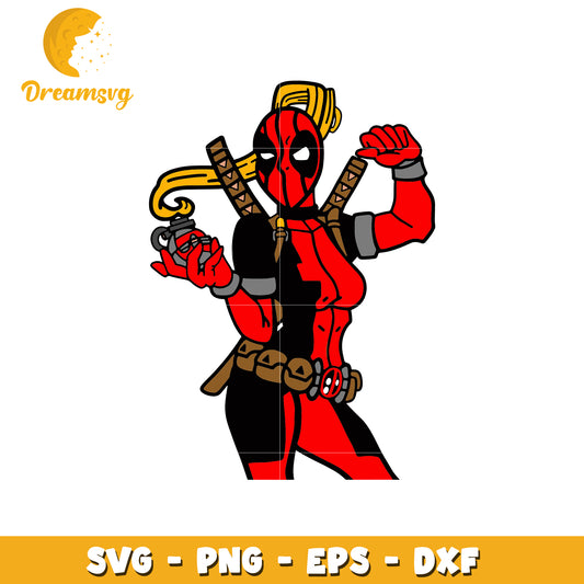 Female Deadpool SVG PNG EPS DXF