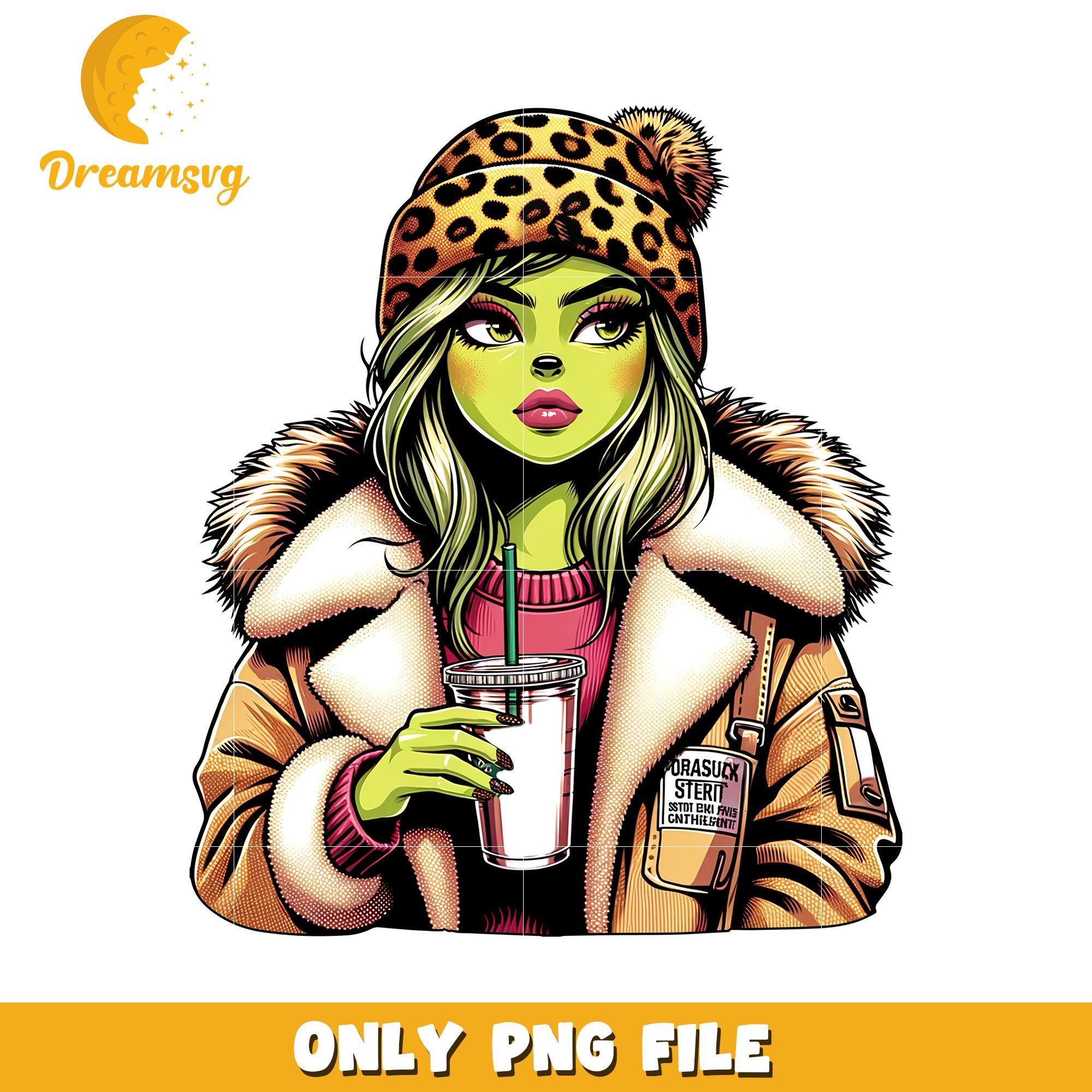 Female grinch design png, grinch christmas png, grinch png